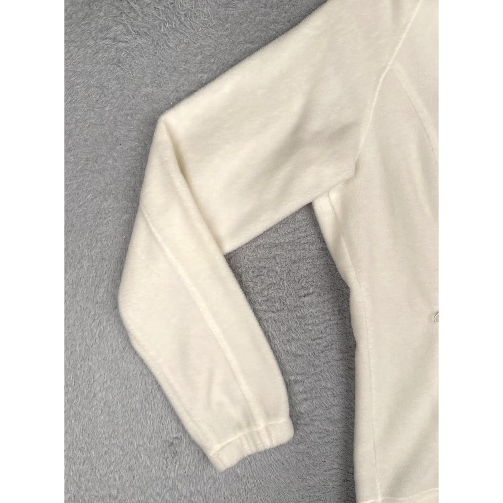 Pinko Columbia Jacket Womens Medium White Fleece Full Zip Outdoor Hiking Pink Ribbon Embroidered Logo Pockets Size M / US 6-8 / IT 42-44 - 6 Thumbnail
