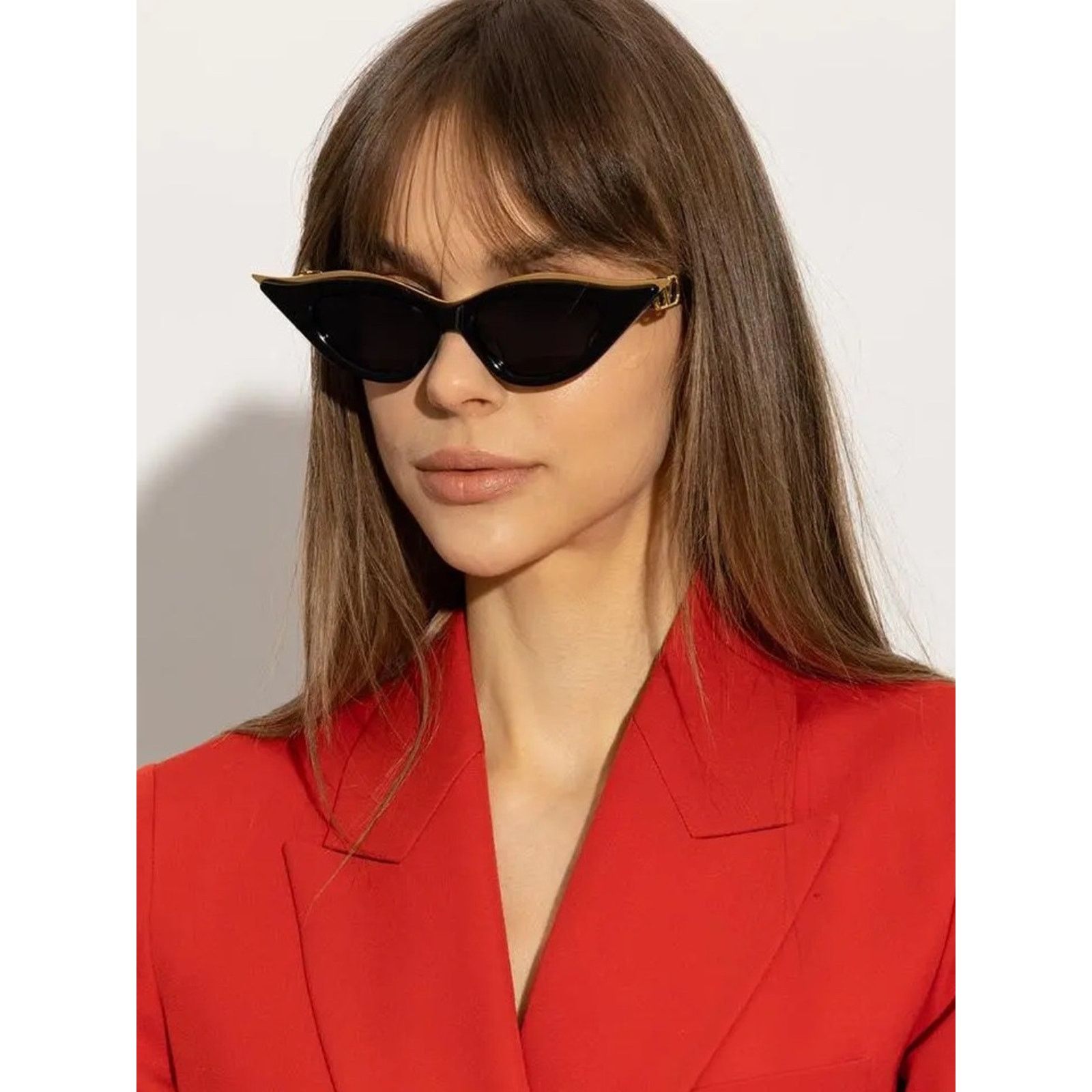 Valentino New Valentino VLS 114B Burgundy Cat-Eye Sunglasses Authentic Size ONE SIZE - 4 Thumbnail