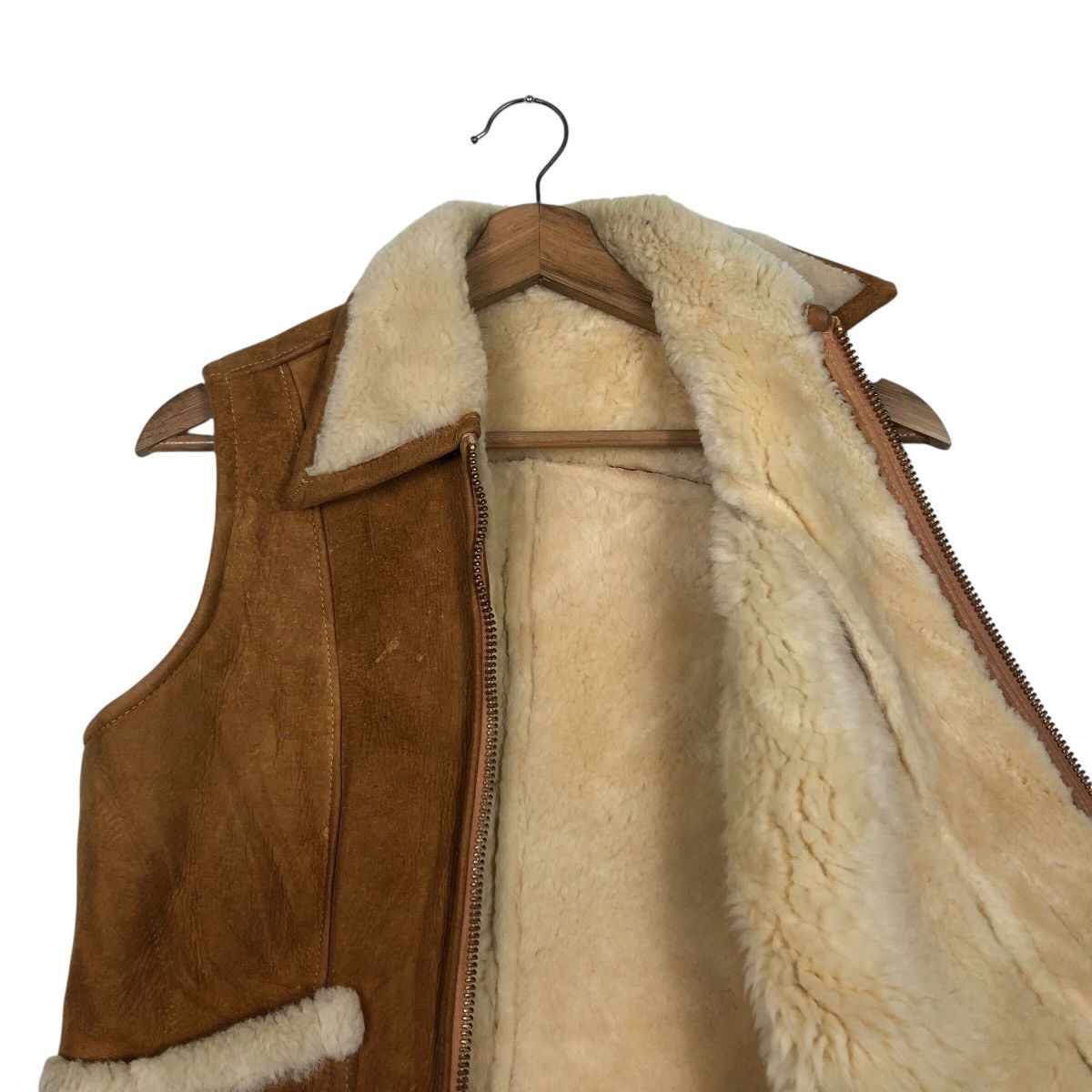 Aero Leathers 📌Vintage Vest Genuine Leather Jacket Shearling Overland Size US S / EU 44-46 / 1 - 13 Thumbnail