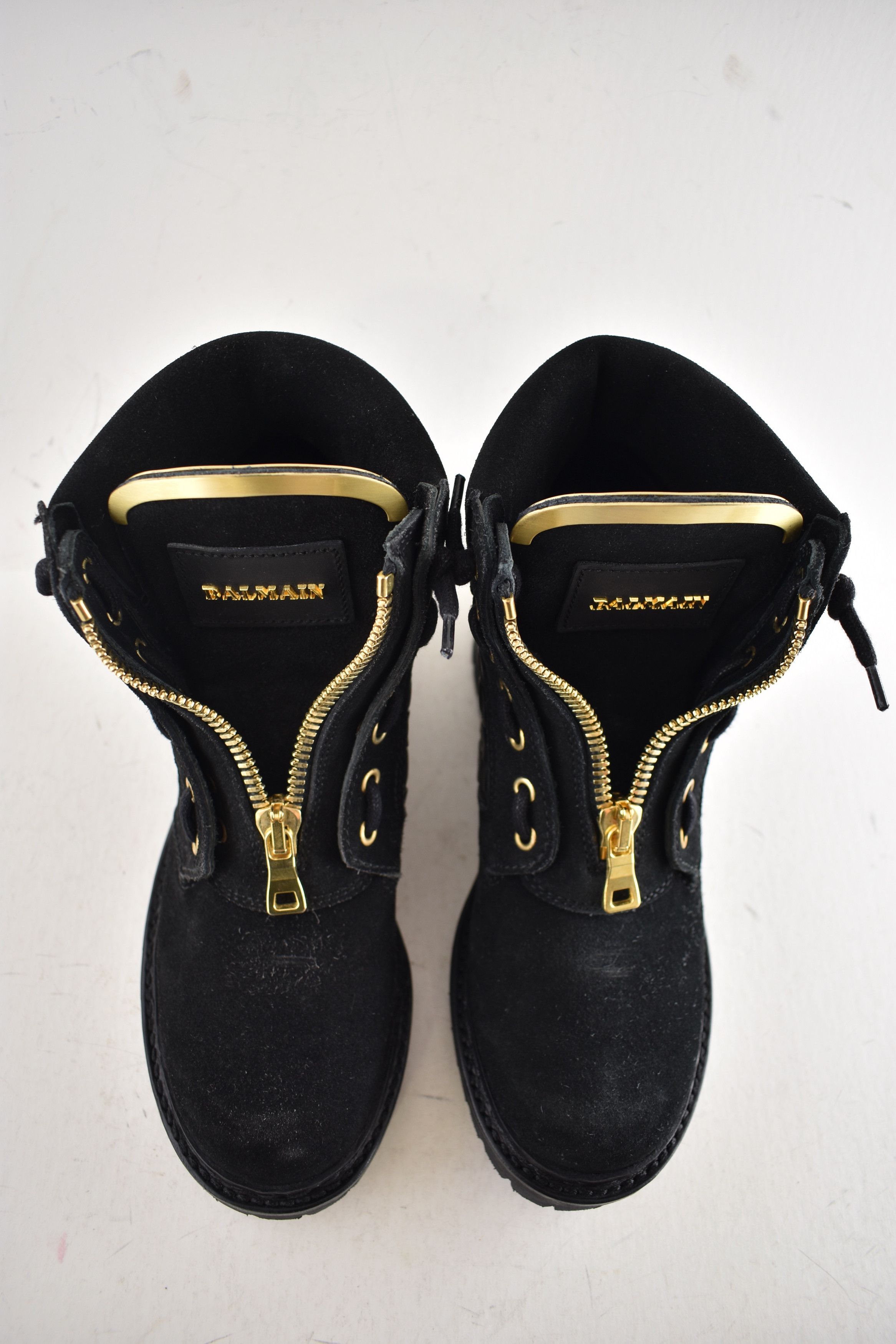 Balmain Taiga Ranger Leather Suede Zipper Biker Moto Combat Boots 36 Size US 6 / IT 36 - 10 Thumbnail