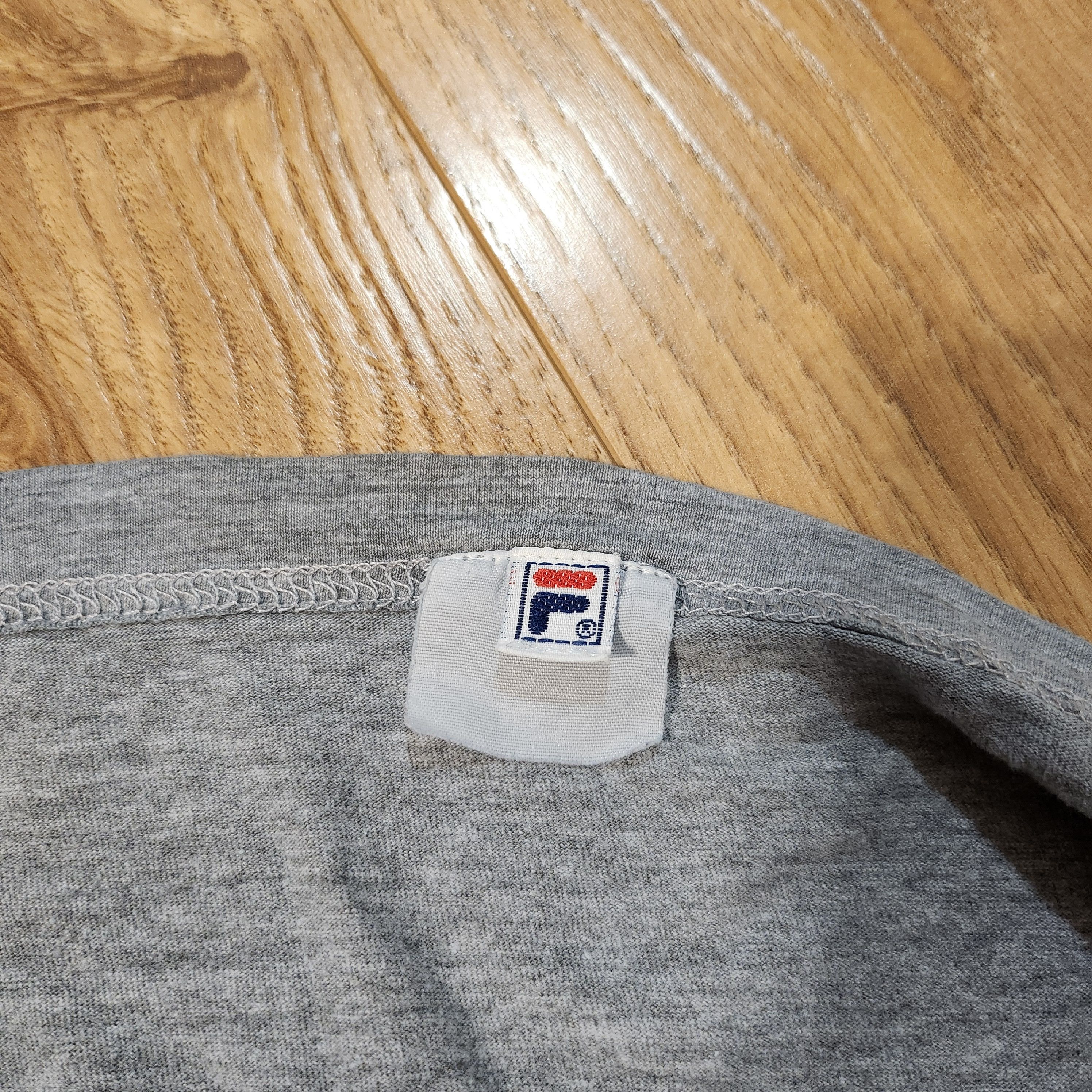 Fila × Vintage Fila Washed Grey Tshirt Size US L / EU 52-54 / 3 - 4 Thumbnail