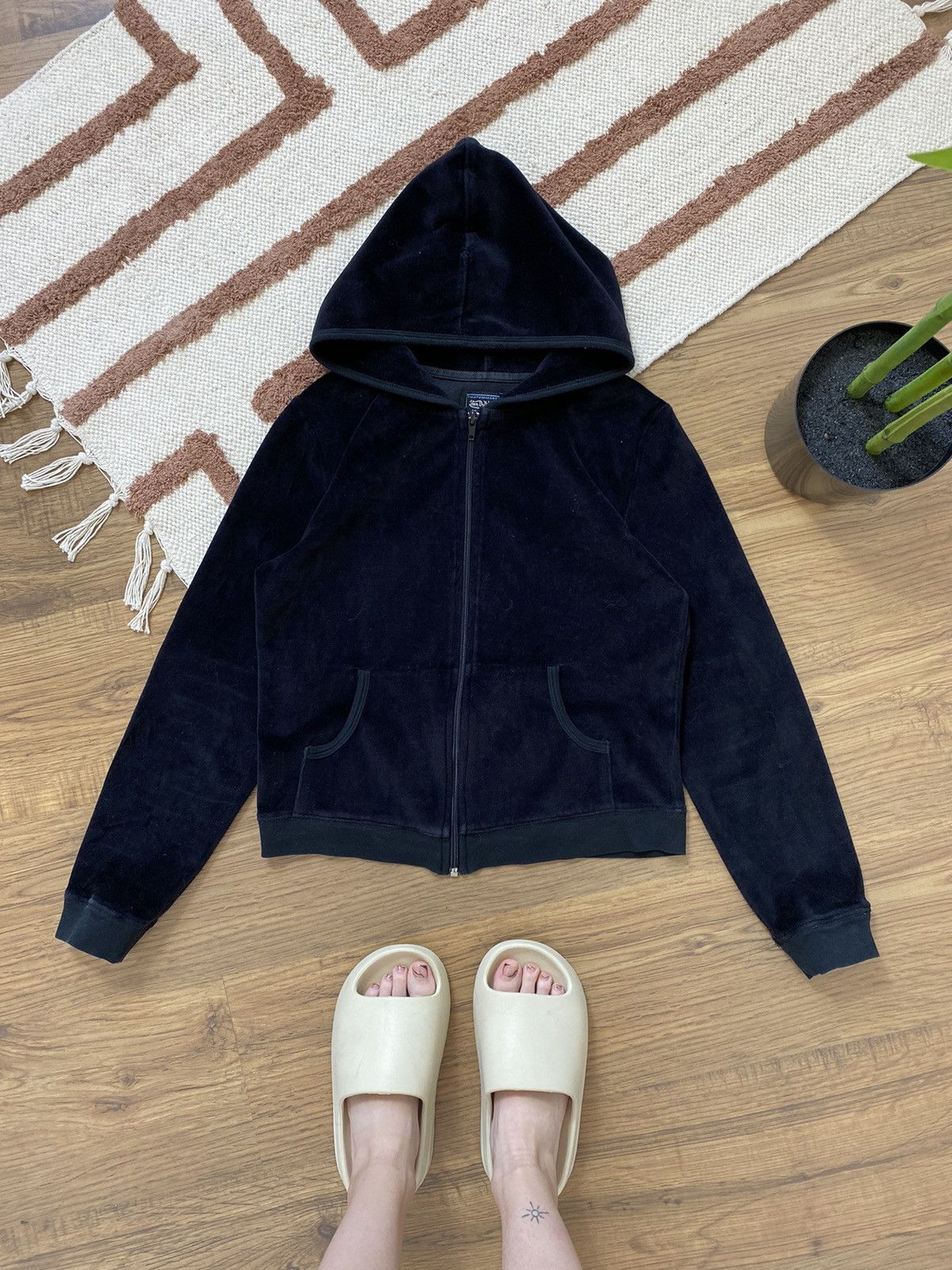 Von Dutch VINTAGE VON DUTCH VELOR PINK LOGO ZIP HOODIE Size M / US 6-8 / IT 42-44 - 4 Thumbnail