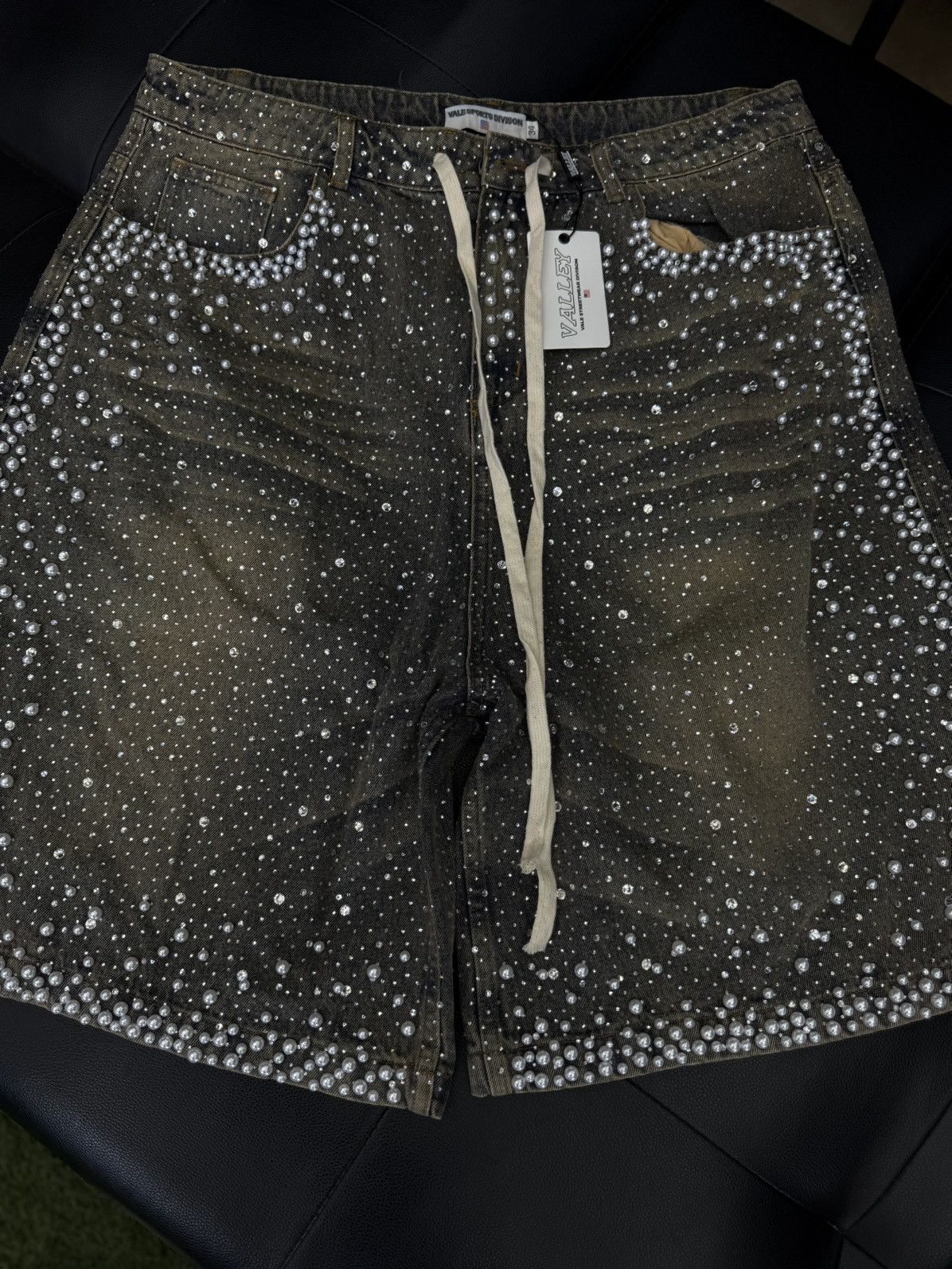 Vale Valley Vale Blue Rhinestone Shorts Size 34 (NEW) Size US 34 / EU 50 - 2 Thumbnail