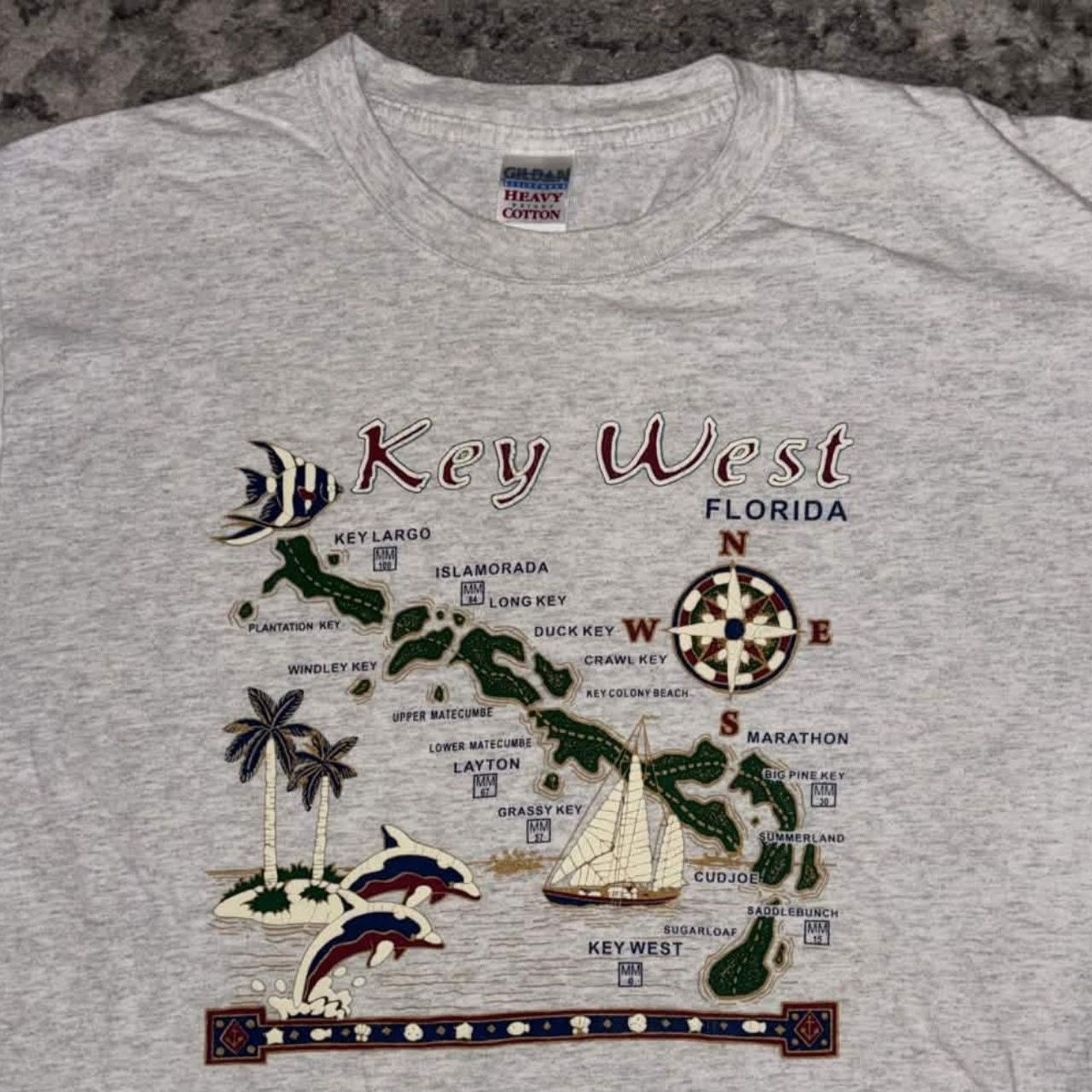 Vintage Early 00s Key West Florida Destination Tee Size US L / EU 52-54 / 3 - 1 Thumbnail