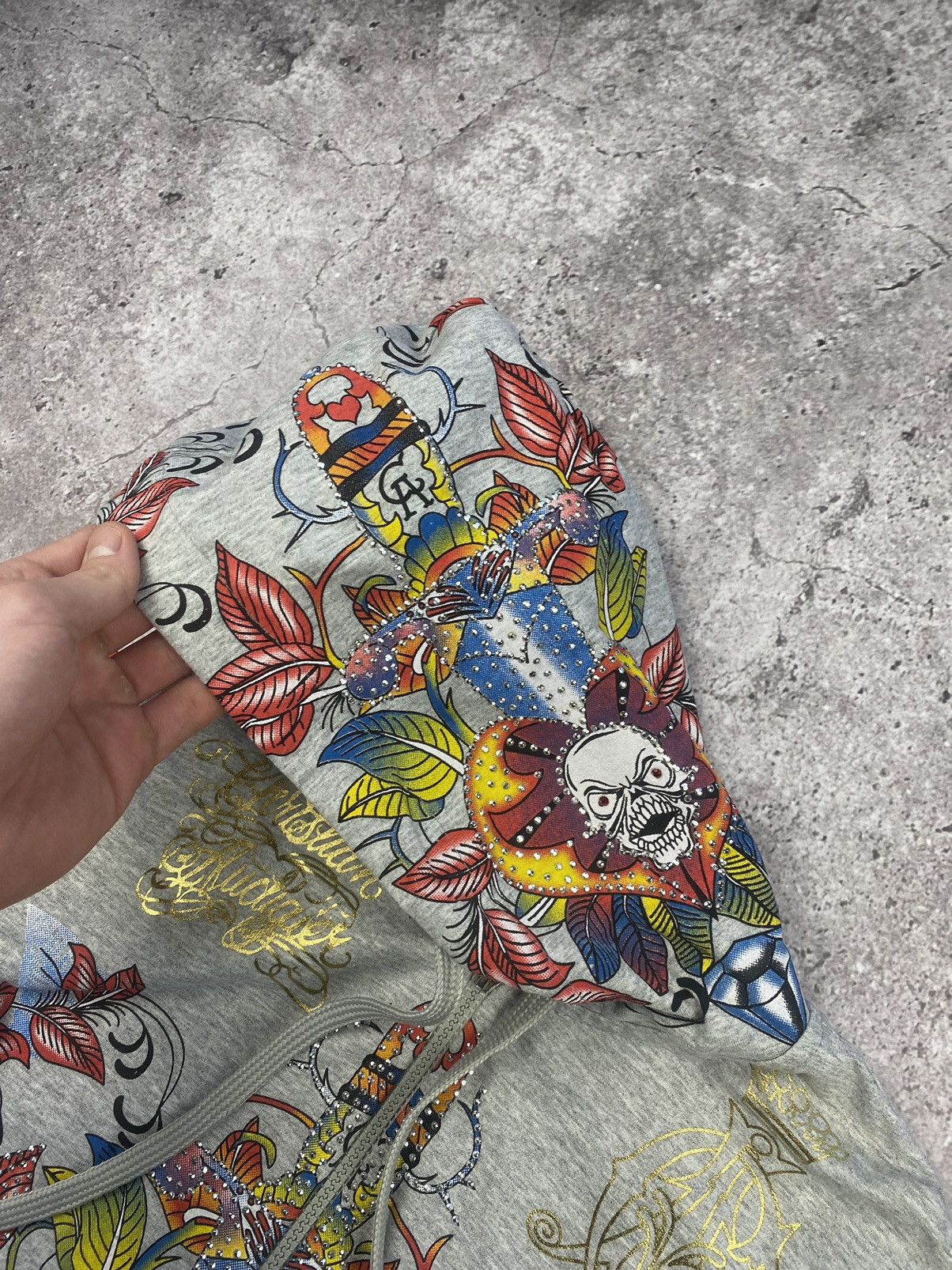 Christian Audigier × Ed Hardy × Vintage Christian Audigier by Ed Hardy zip Hoodie Stussy Evisu cross Size M / US 6-8 / IT 42-44 - 8 Thumbnail