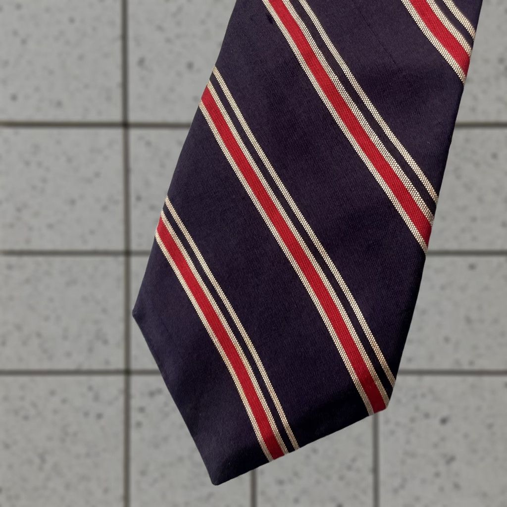 Vintage VINTAGE Port ofTacoma Silk Neck Tie Your Tie to the Pacific Blue Red Repp Tie 3x56 Wear Size ONE SIZE - 1 Thumbnail