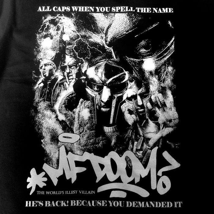 Band Tees MF DOOM ALL CAPS WHEN YOU SPELL x fanmade bbootlg x rare