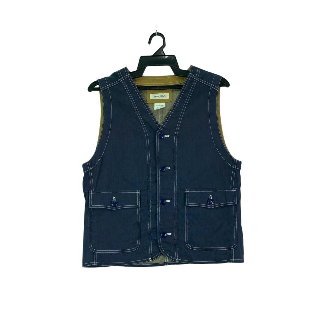 Japanese Brand Vtg Grand Global japan waiscoat vest jacket cat eye button Size US XXS / EU 40 - 2 Thumbnail