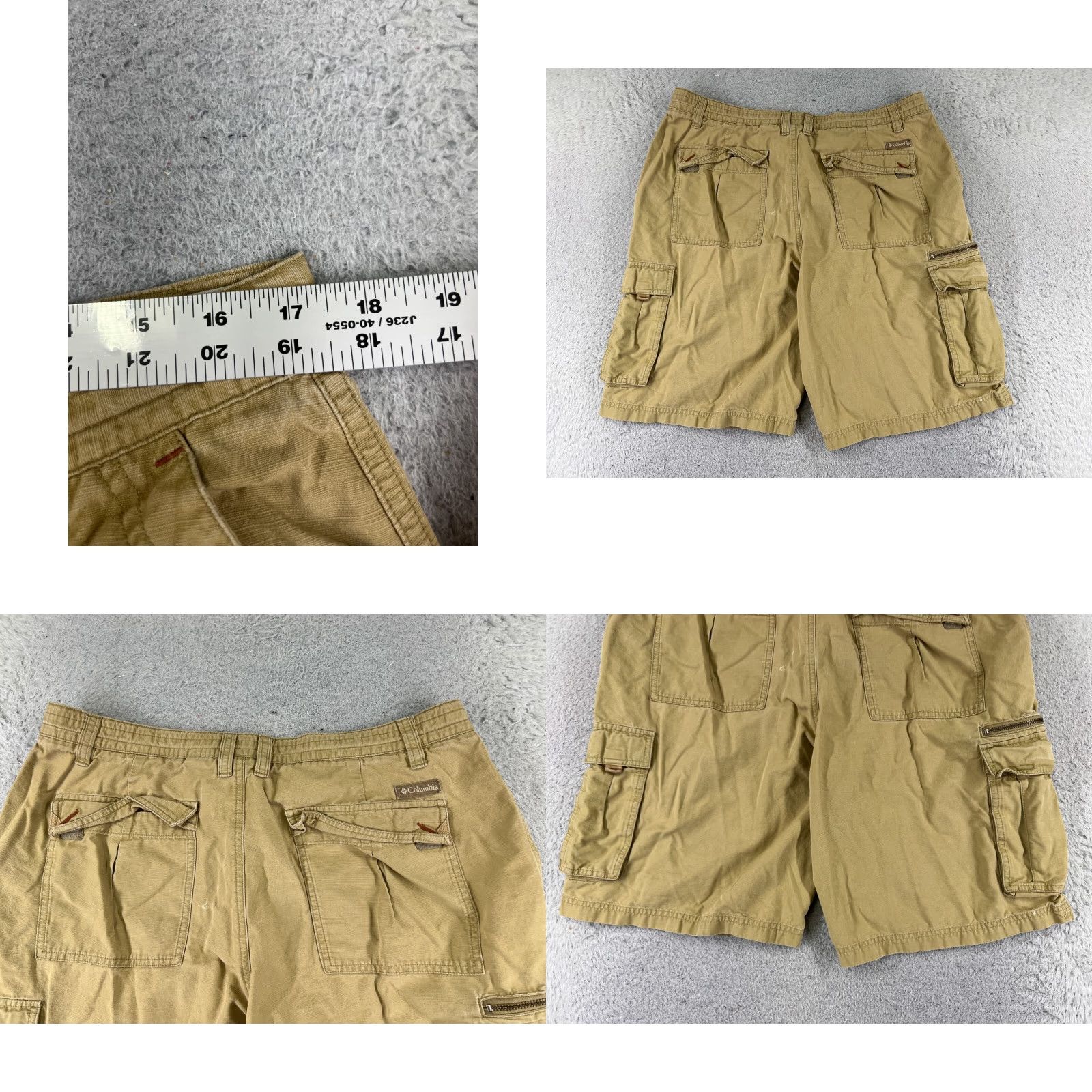 Vintage Columbia Shorts Men 36 Beige Cargo 100% Cotton Pockets Hike Hiking Camping READ Size US 36 / EU 52 - 9 Thumbnail