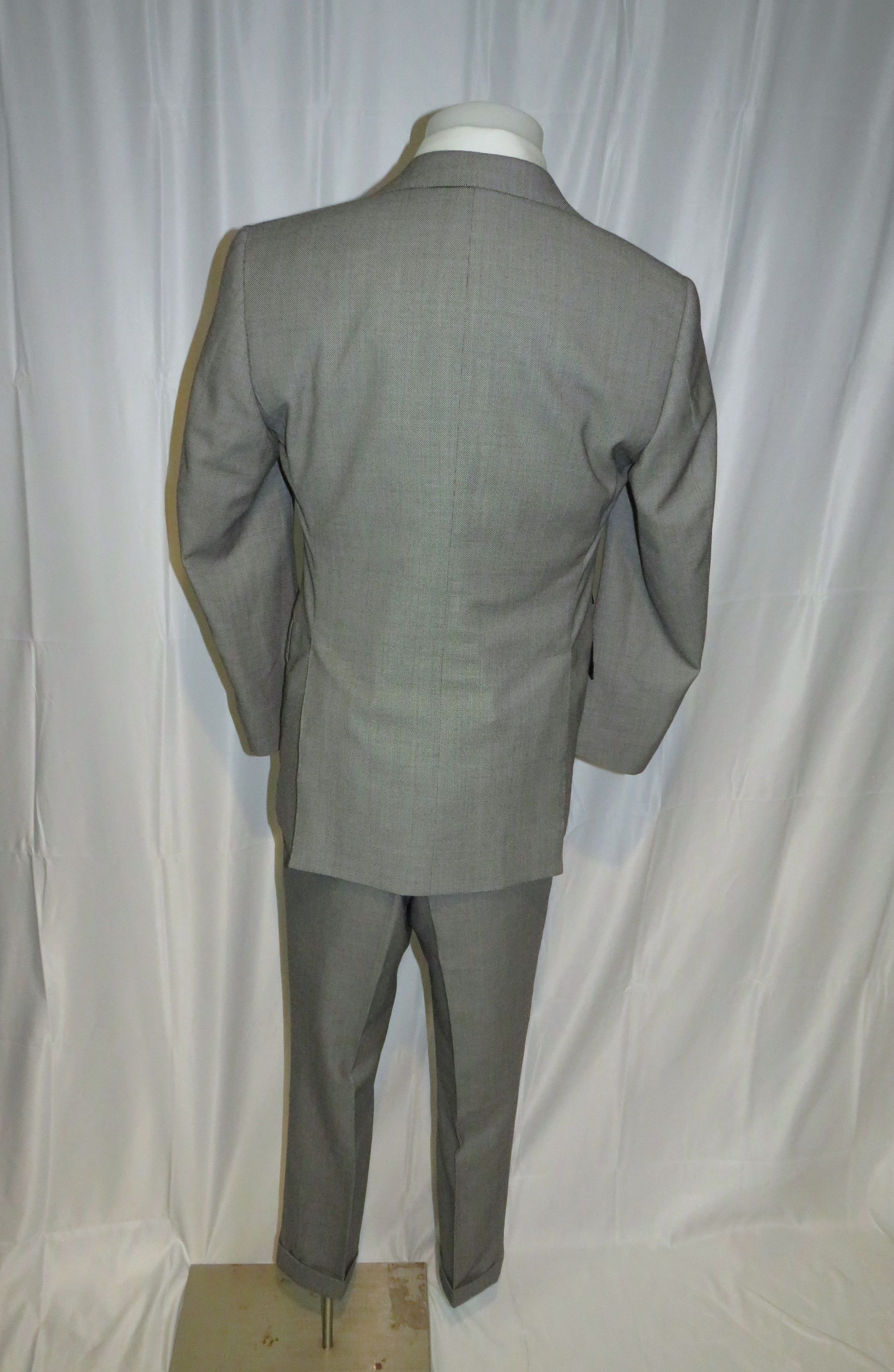 Henry Poole × Savile Row Bespoke Gray Birdseye Two Button Suit 36S Size 36S - 2 Thumbnail