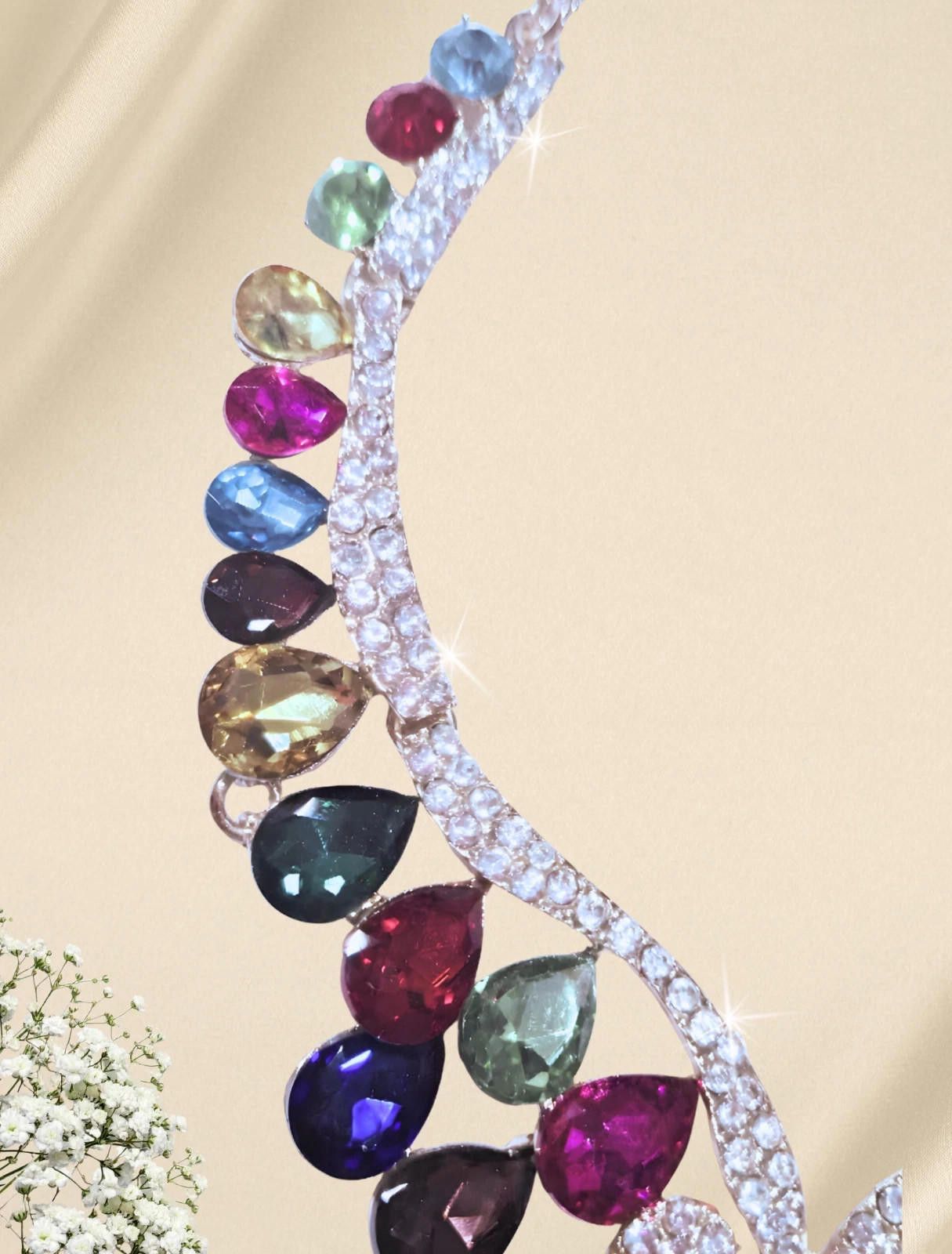 Other Necklace Rainbow Stones Gift for Mom Prom Adjustable NEW Size ONE SIZE - 2 Thumbnail