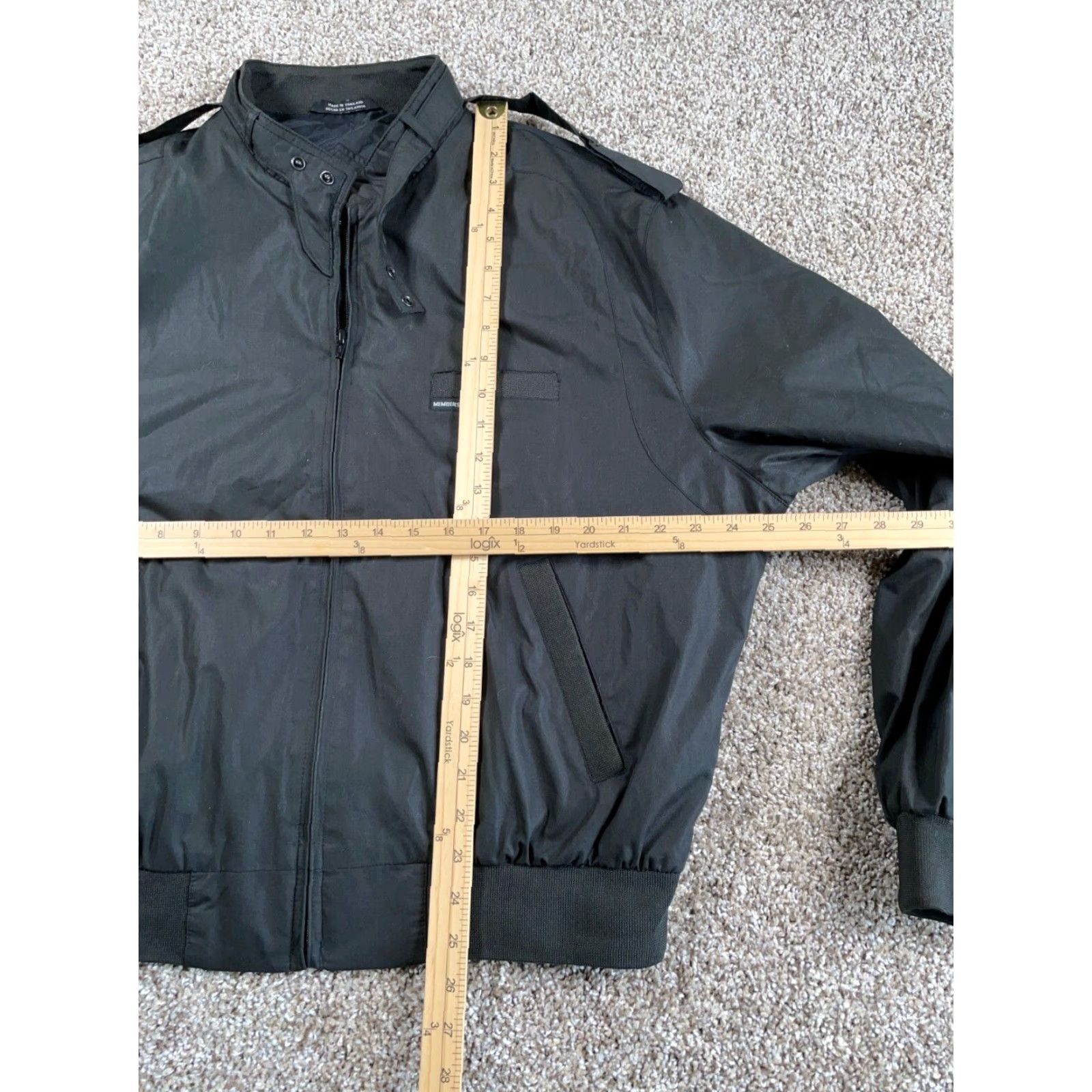 Members Only VTG Members Only Cafe Racer Jacket Men Short Windbreaker Black 46 Zip Up Lightweight Fall Winter Spring 80s 90s Retro Epaulets Stand-Up Collar Casual Size US S / EU 44-46 / 1 - 5 Thumbnail