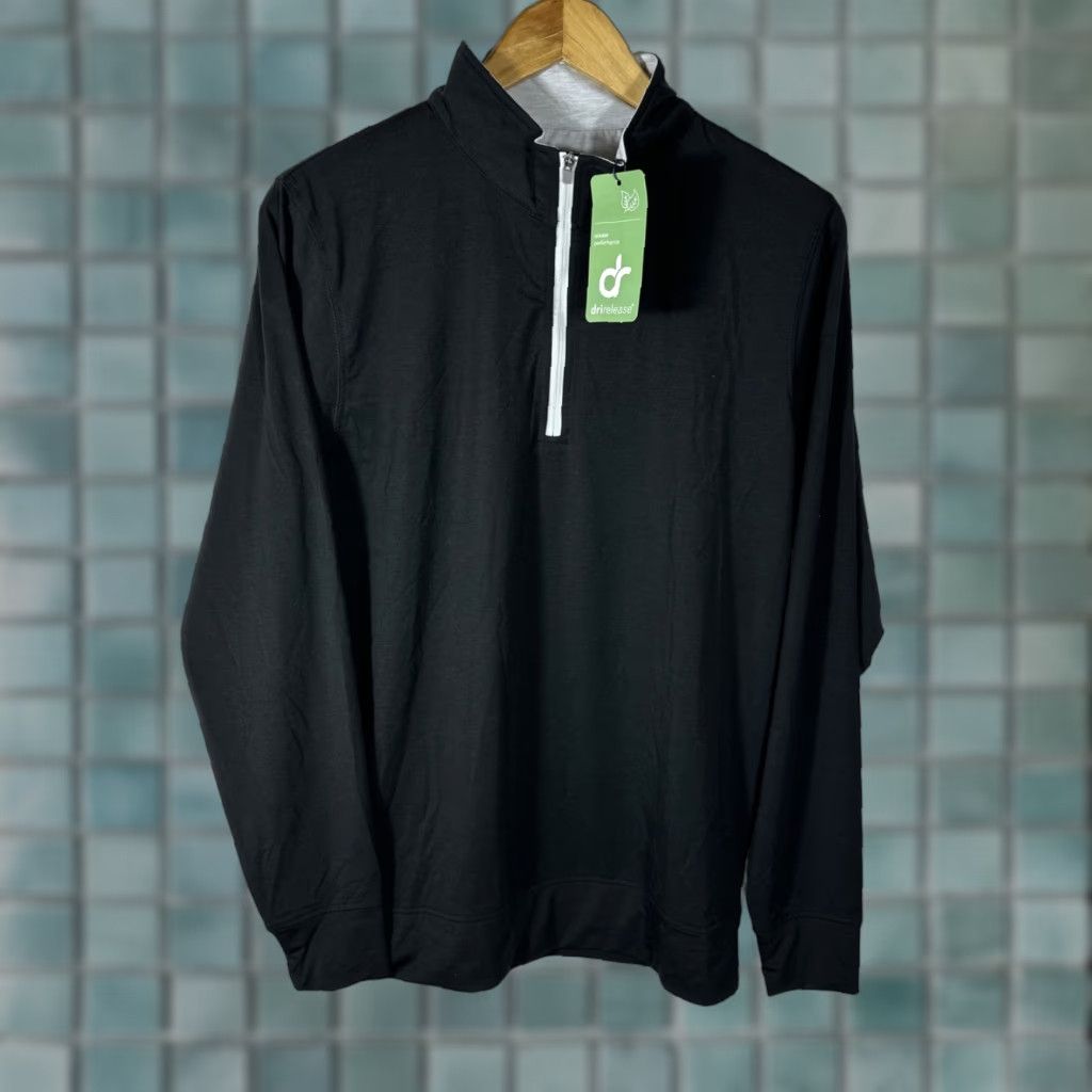 CO Collars & Co Golf Shirt Pullover 1/4 Zip Black Mens Shirt Long Sleeve Knit Size US S / EU 44-46 / 1 - 1 Thumbnail