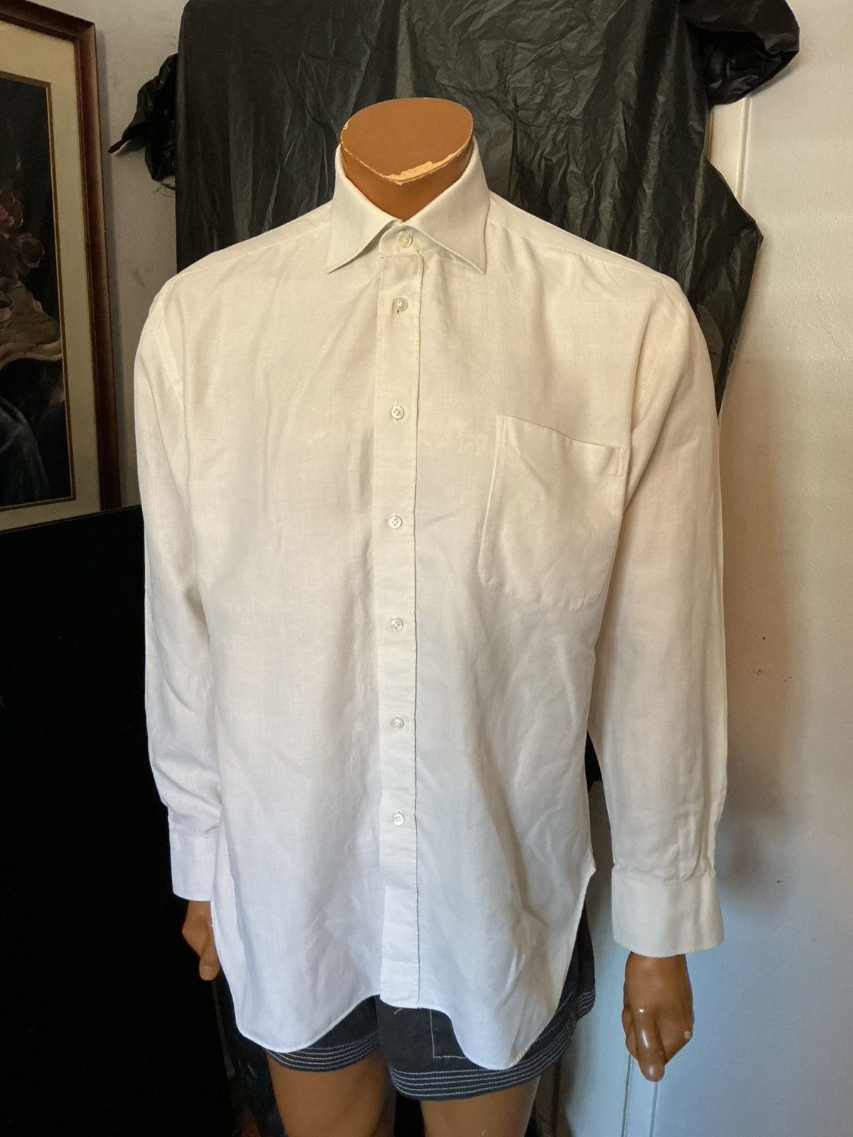 Luigi Borrelli $475 Luigi Borrelli Handmade Made In Italy Dress Shirt Size US M / EU 48-50 / 2 - 12 Thumbnail