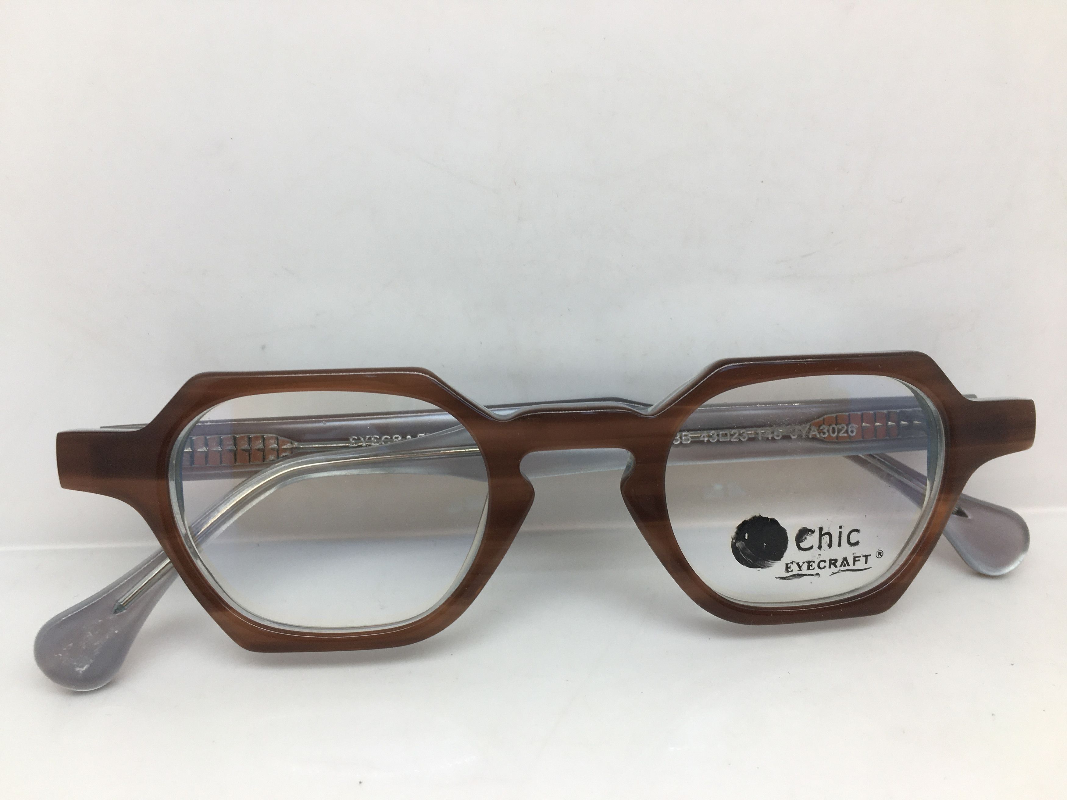 Other EYECRAFT 3013B BrownGREAT GATSBY Eyeglasses Frame Size ONE SIZE - 6 Thumbnail