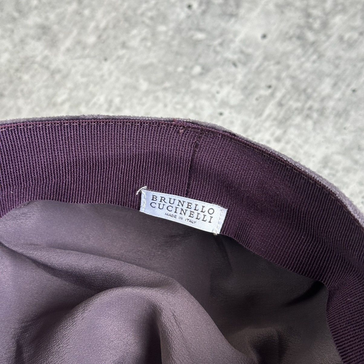 Brunello Cucinelli Brunello Cucinelli Velvet Shimmer Newsboy Hat Purple Women’s Size ONE SIZE - 11 Thumbnail