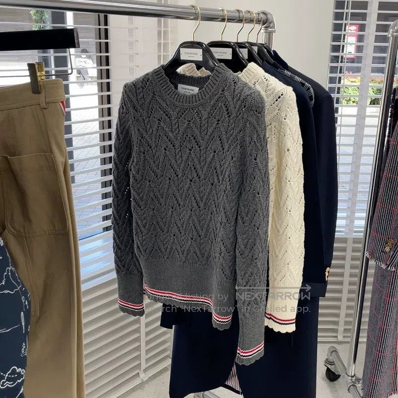 Thom Browne Thom Browne Dark Gray Knit Open-Back Sweater Size XS / US 0-2 / IT 36-38 - 1 Thumbnail