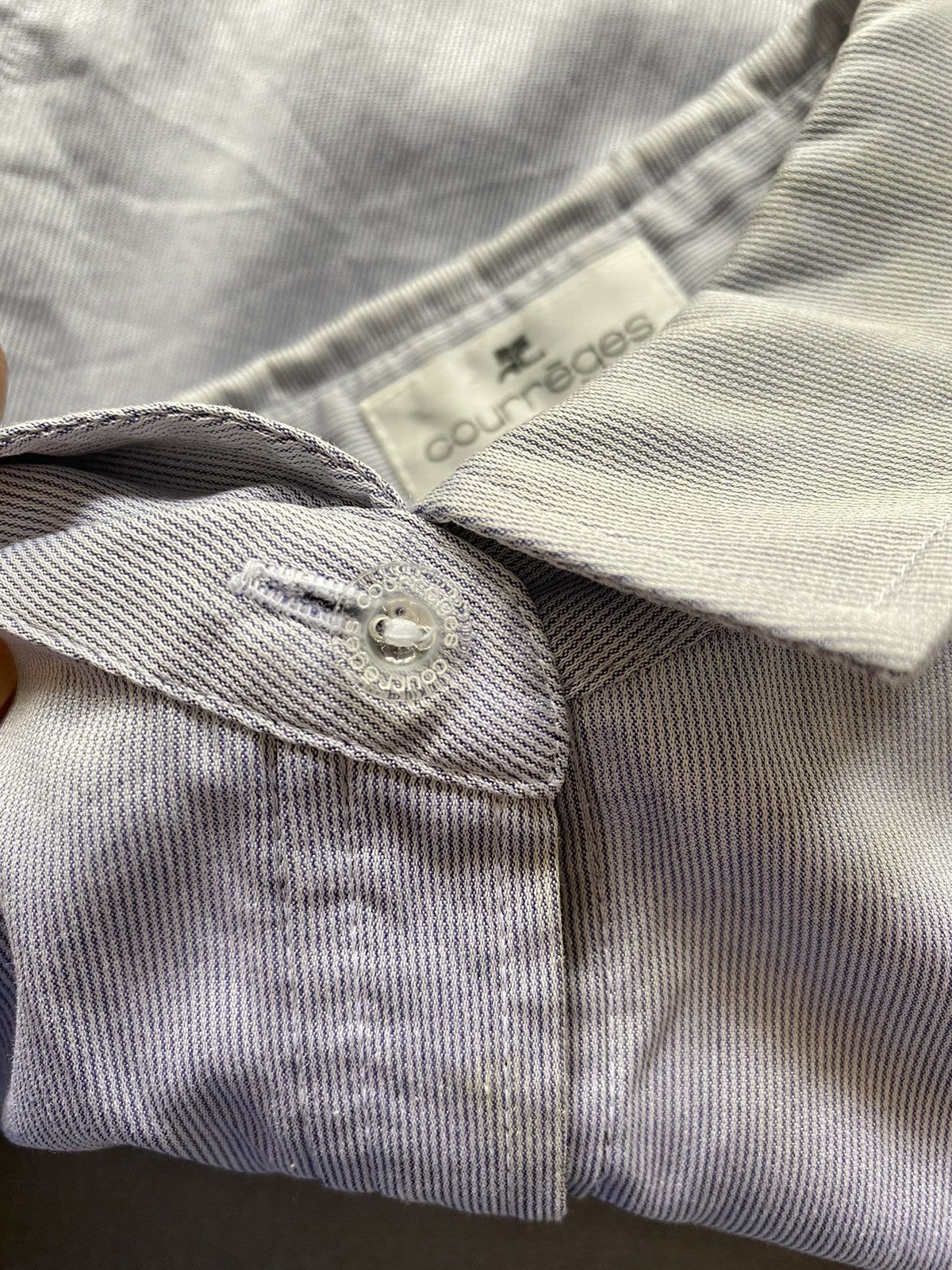 Courreges Courrèges Classic Light Blue Collared Shirt Size S / US 4 / IT 40 - 8 Thumbnail