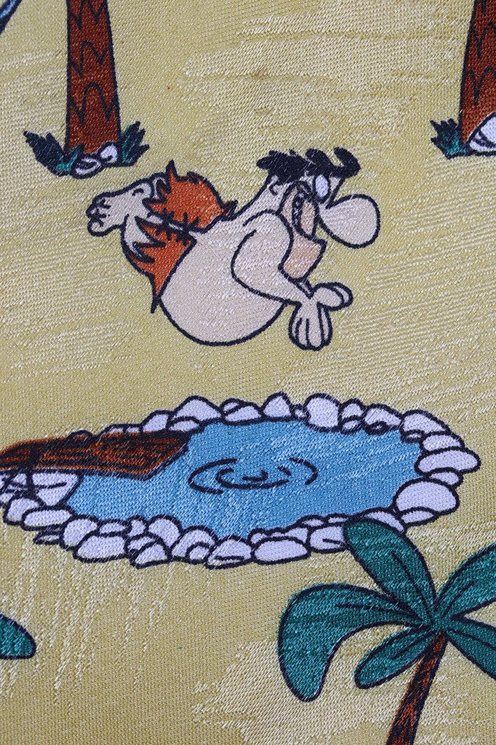 C&A Vintage The Flintstones Novelty Tie – Fred & Barney Design Size ONE SIZE - 7 Thumbnail