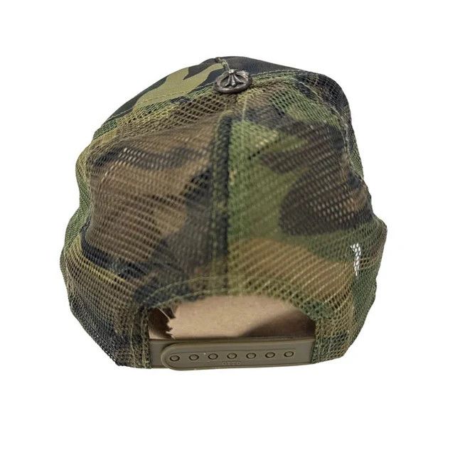 Chrome Hearts Vintage Chrome Hearts FUCK Hollywood Trucker Hat Camo Size ONE SIZE - 3 Thumbnail