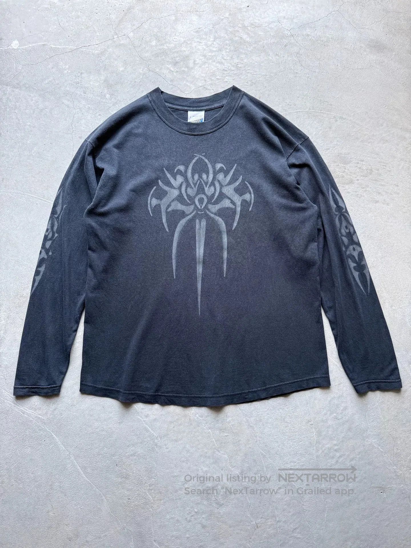 Vintage Vintage 90s Tribal Totem Graphic Longsleeve Tee. Size US L / EU 52-54 / 3 - 1 Thumbnail