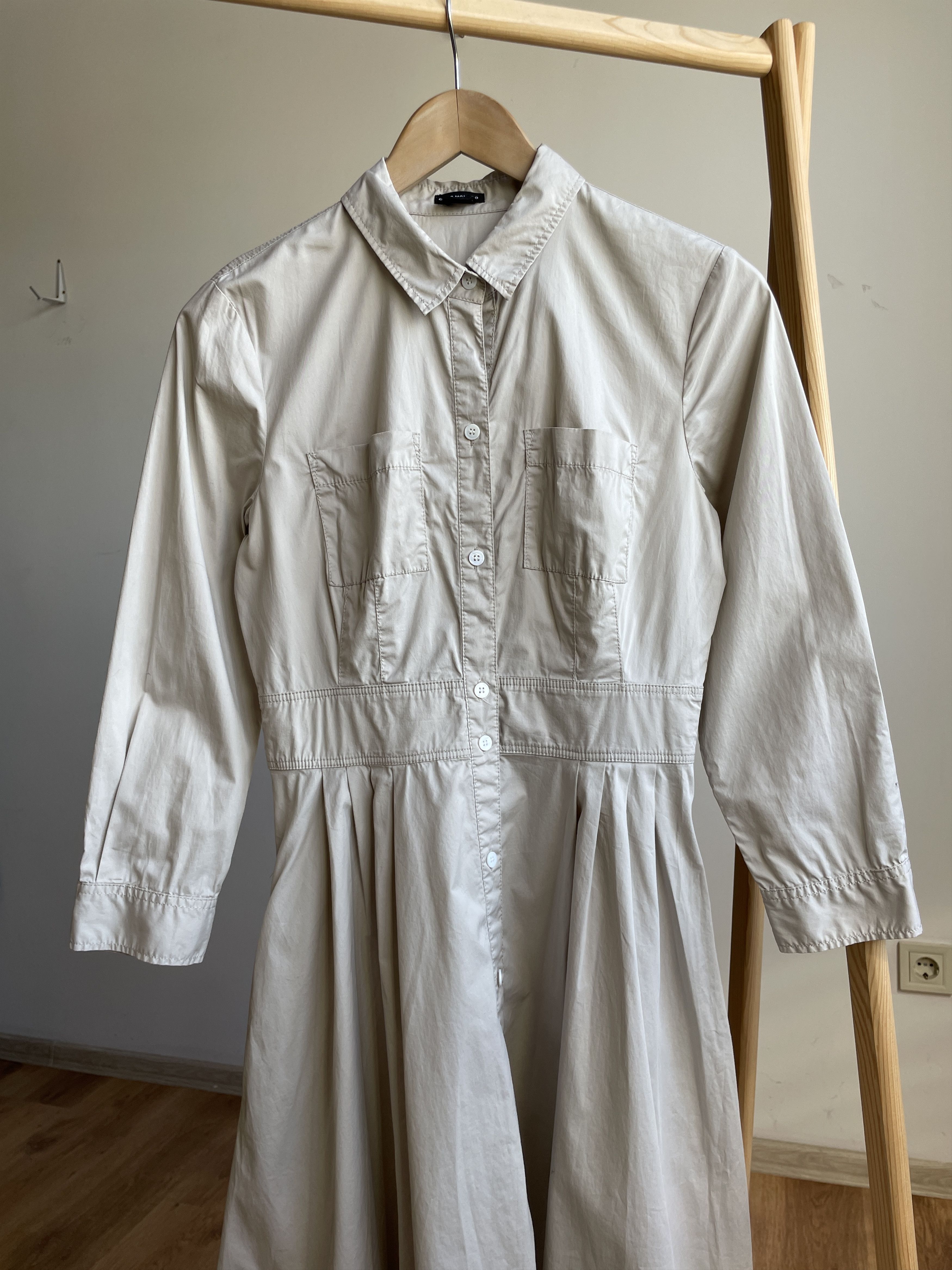 Club Monaco Club Monaco 3/4 Sleeves Cotton Midi Shirt Dress Size 4 Size S / US 4 / IT 40 - 3 Thumbnail