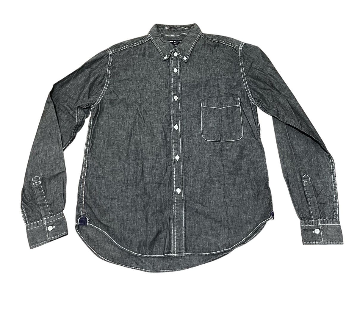 Comme des Garcons Cdg homme AD2009 contrast stitching button down shirt Size US S / EU 44-46 / 1 - 1 Thumbnail