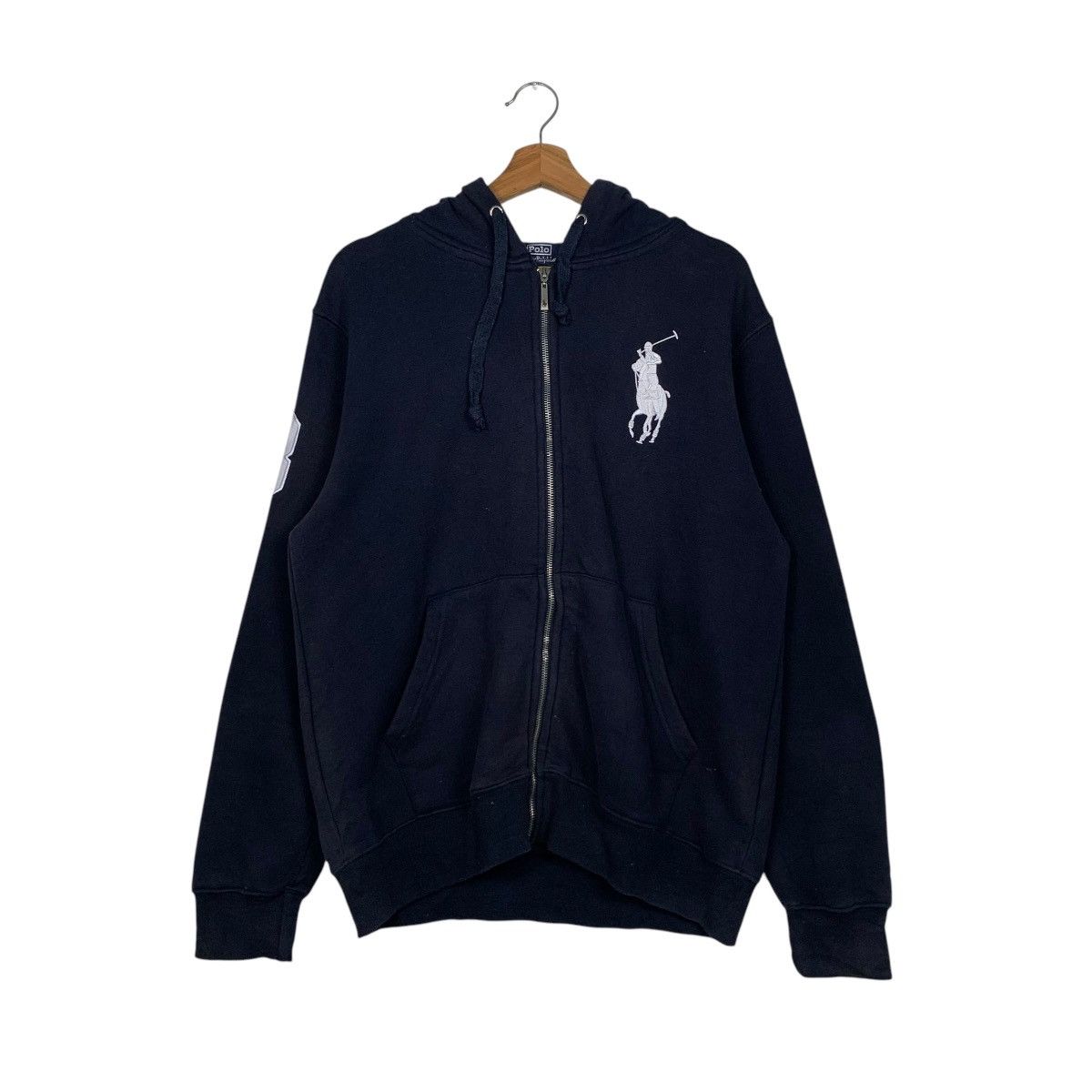 Polo Ralph Lauren 90's POLO RALPH LAUREN Embroidery Big Pony Hoodies #1718-C76 Size US L / EU 52-54 / 3 - 10 Thumbnail