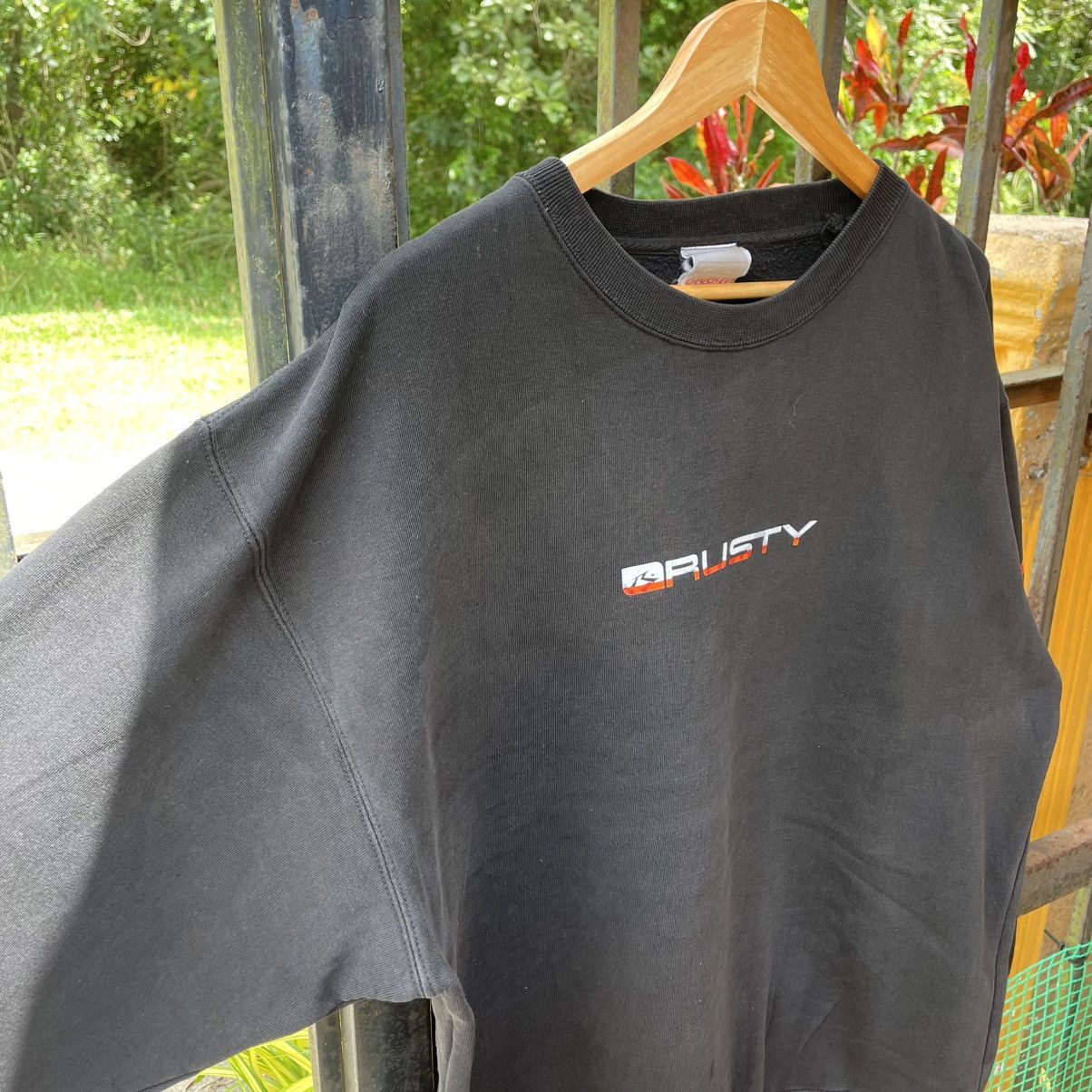 Rusty 🔥Vintage Rusty Center Spellout Surf Skate Sweatshirts Size US L / EU 52-54 / 3 - 6 Thumbnail
