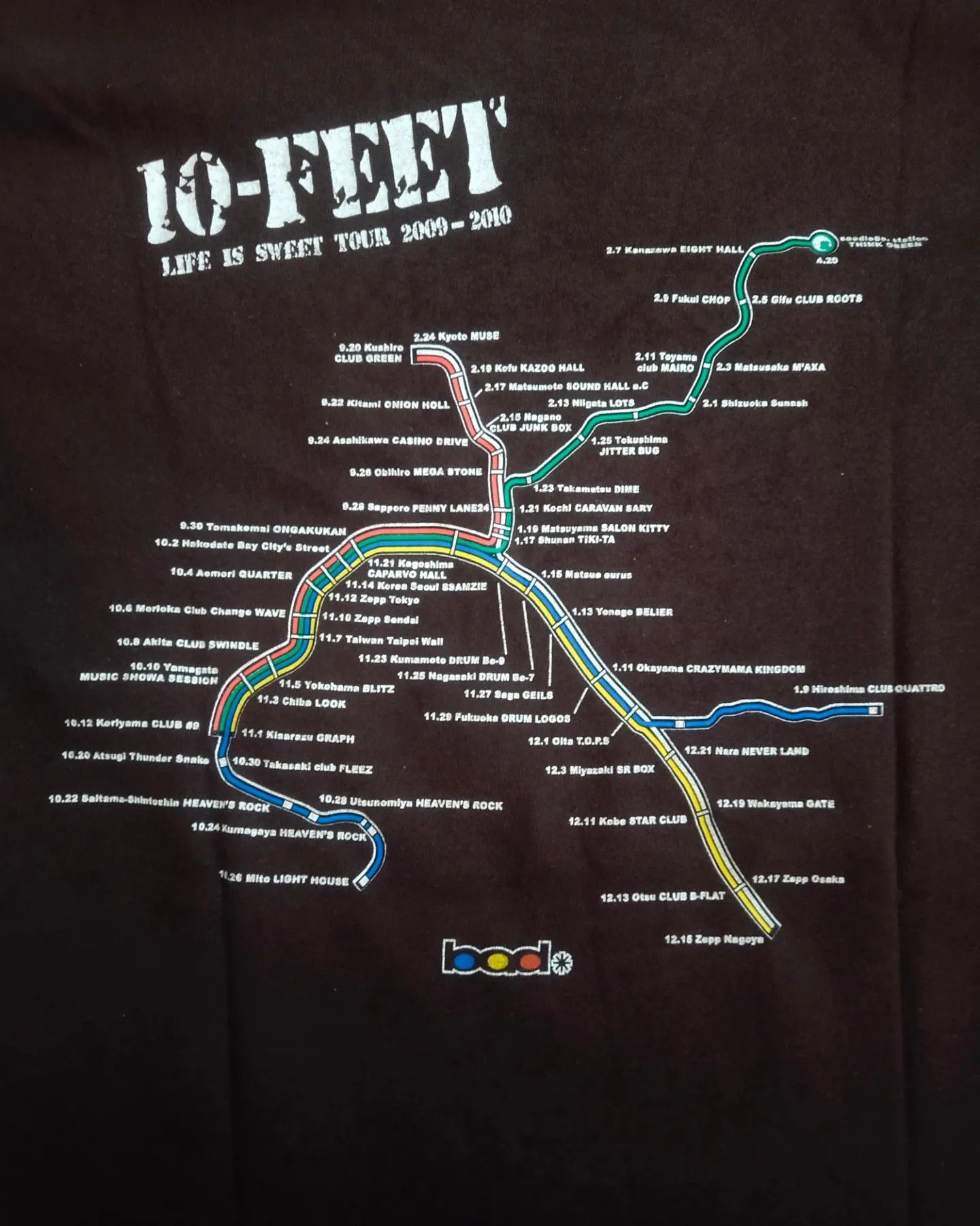 Band Tees 10-Feet Life is Sweet Tour Brown Band Tee Size US S / EU 44-46 / 1 - 2 Thumbnail