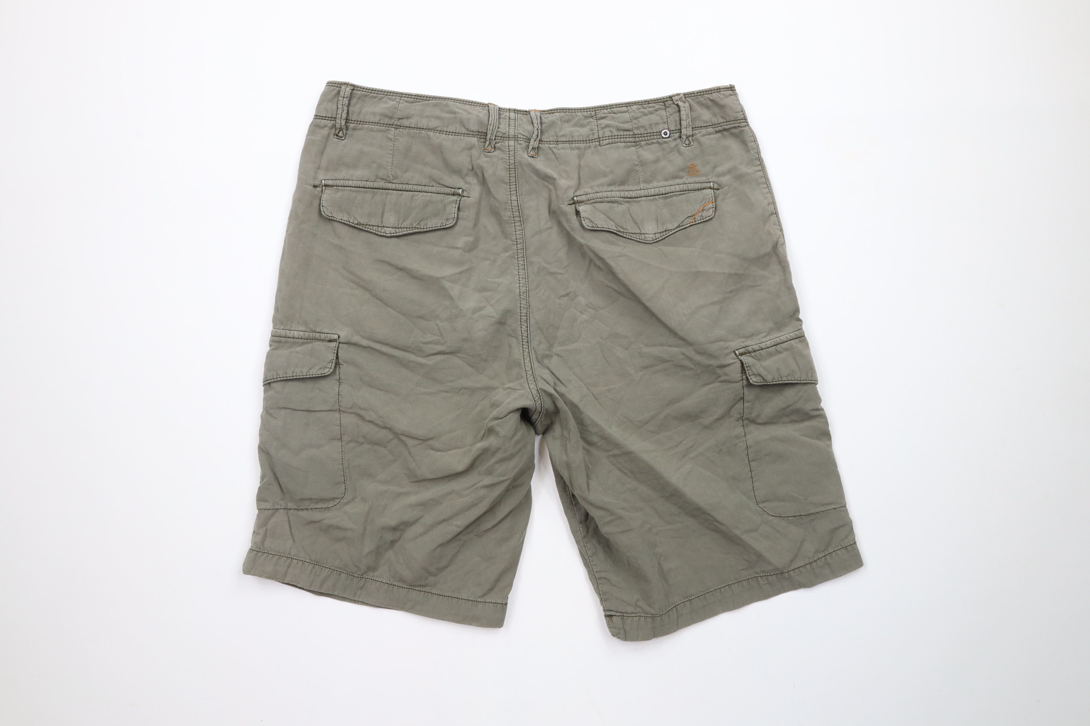 Tommy Bahama × Vintage Vintage Tommy Bahama Above Knee Cotton Cargo Shorts Green Size US 33 - 7 Thumbnail