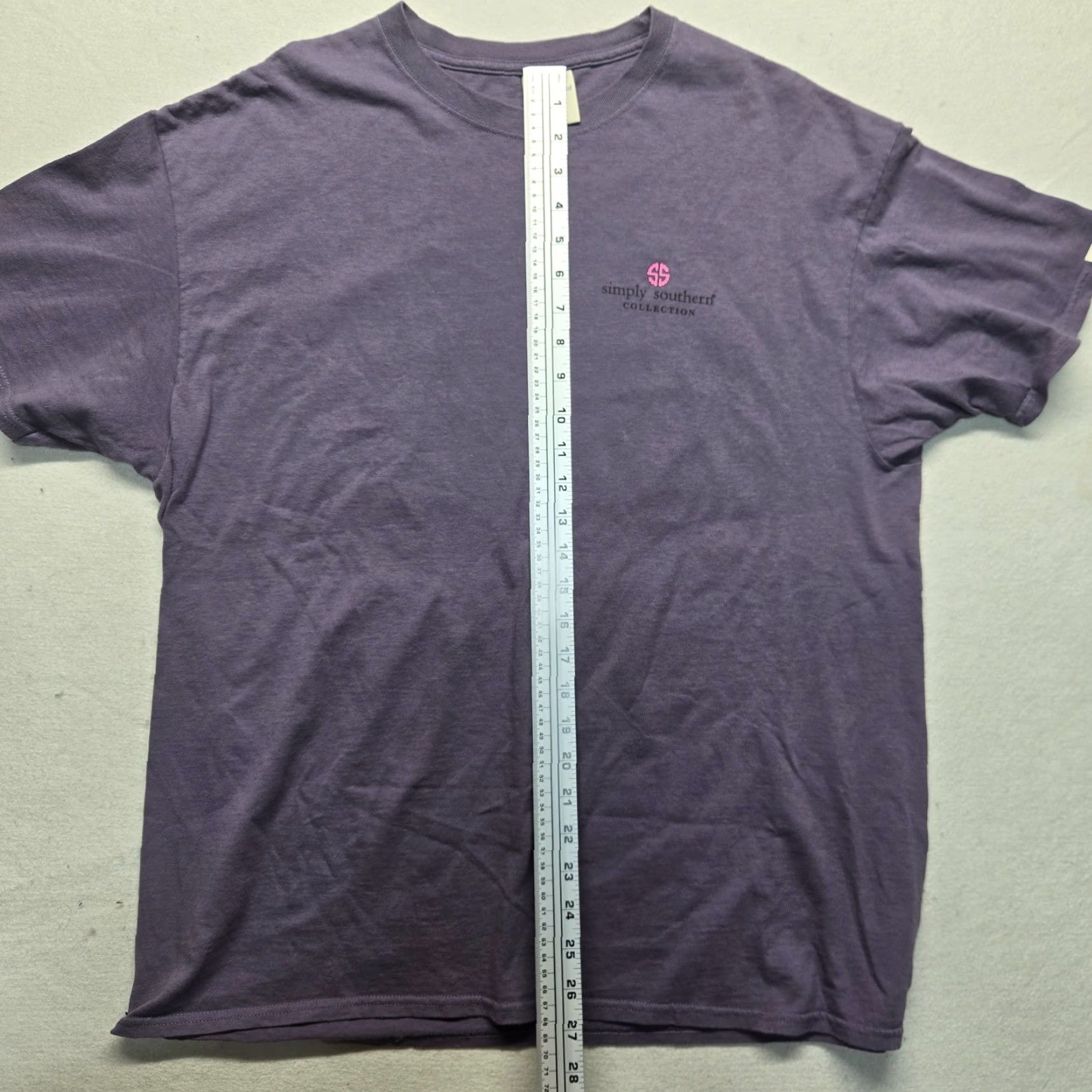 Vintage Simply Southern Women's XL Tee T-Shirt Purple "Let's Stay Home and Cuddle" Short Sleeve Crew Neck Casual Python Pink 2020s Size XL / US 12-14 / IT 48-50 - 7 Thumbnail