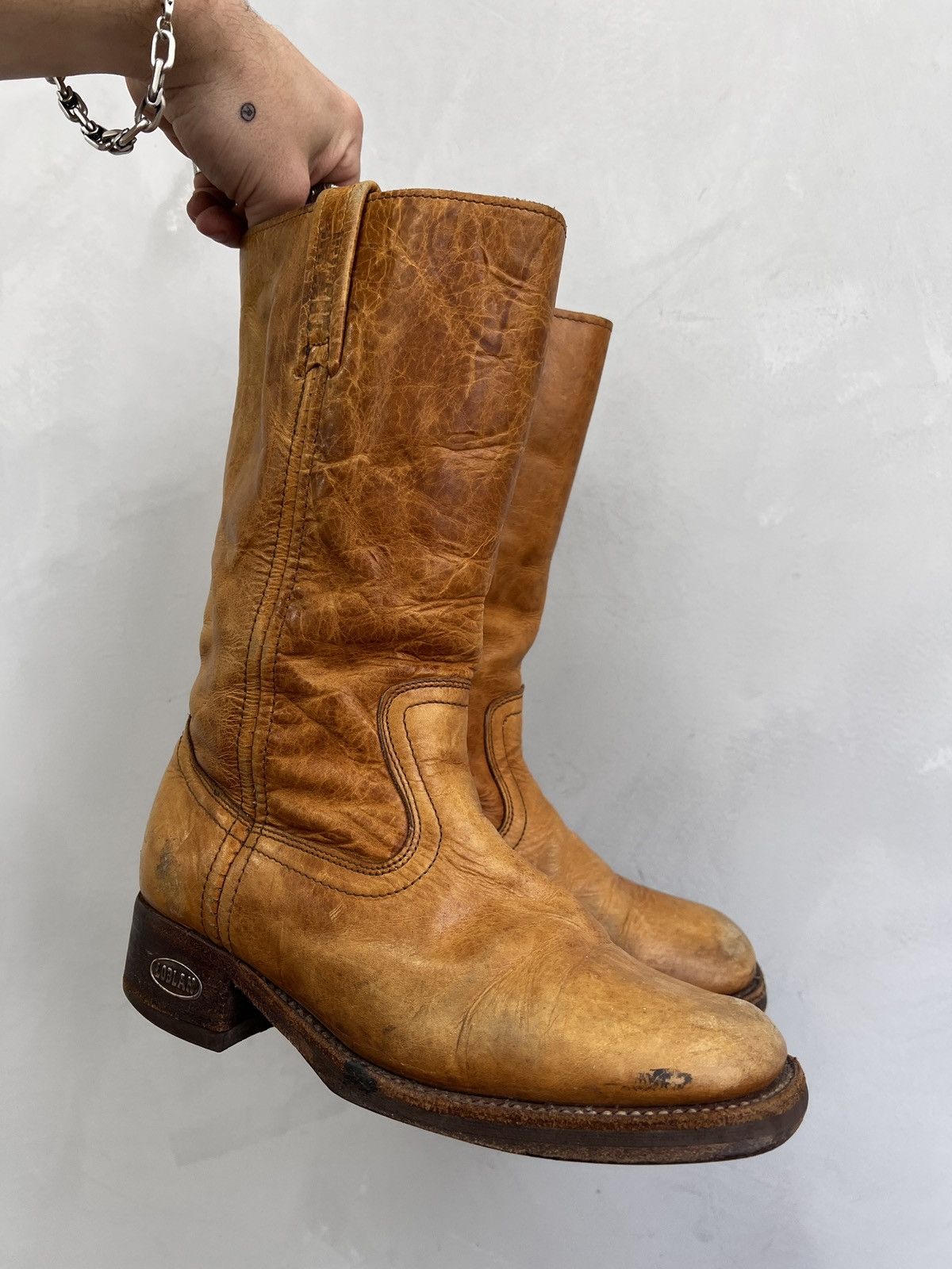 A.S.98 × Japanese Brand Western ankle moto 90s Boots Leather Style guidi Size US 9 / IT 39 - 15 Thumbnail