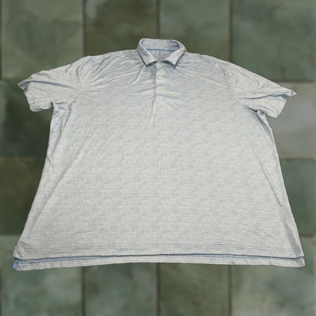 johnnie-O johnnie-O Featherweight Polo Shirt Mens 2XL Blue Geometric Golf Lightweight Shirt Mens 2XL Blue Geometric Logo Outdoor Preppy Sports Tropical Golf Size US XXL / EU 58 / 5 - 1 Thumbnail