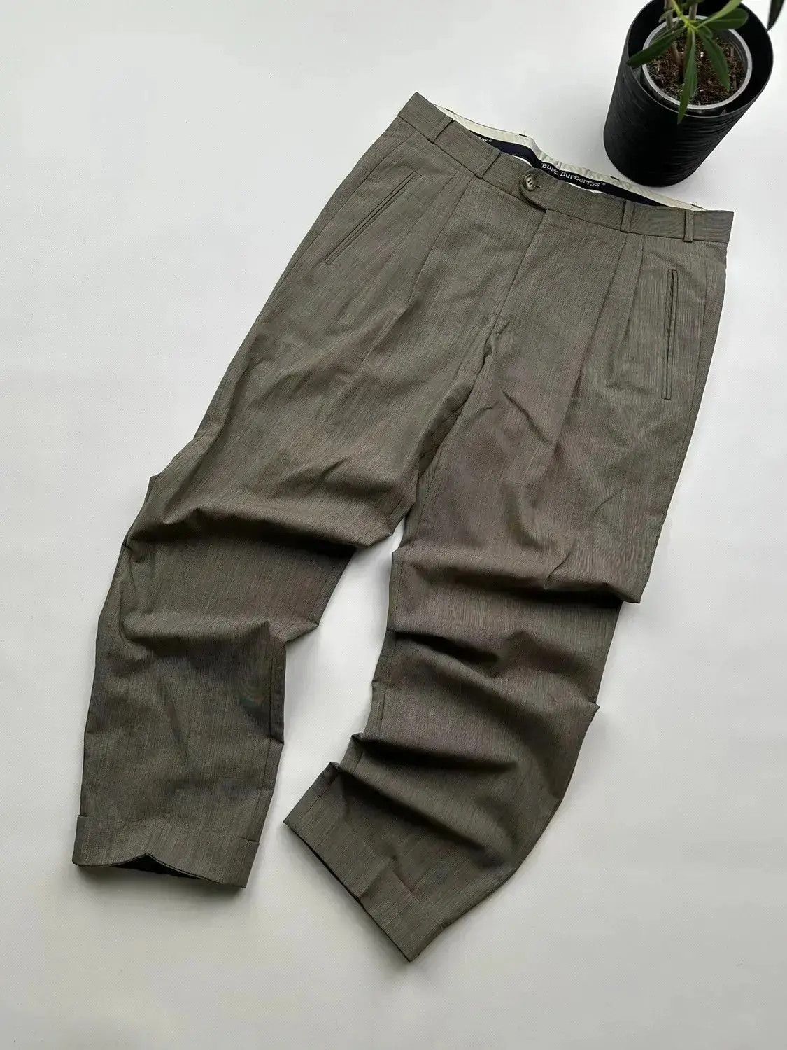 Burberry Burberry Vintage Wool Pants (417) Size US 32 / EU 48 - 1 Thumbnail