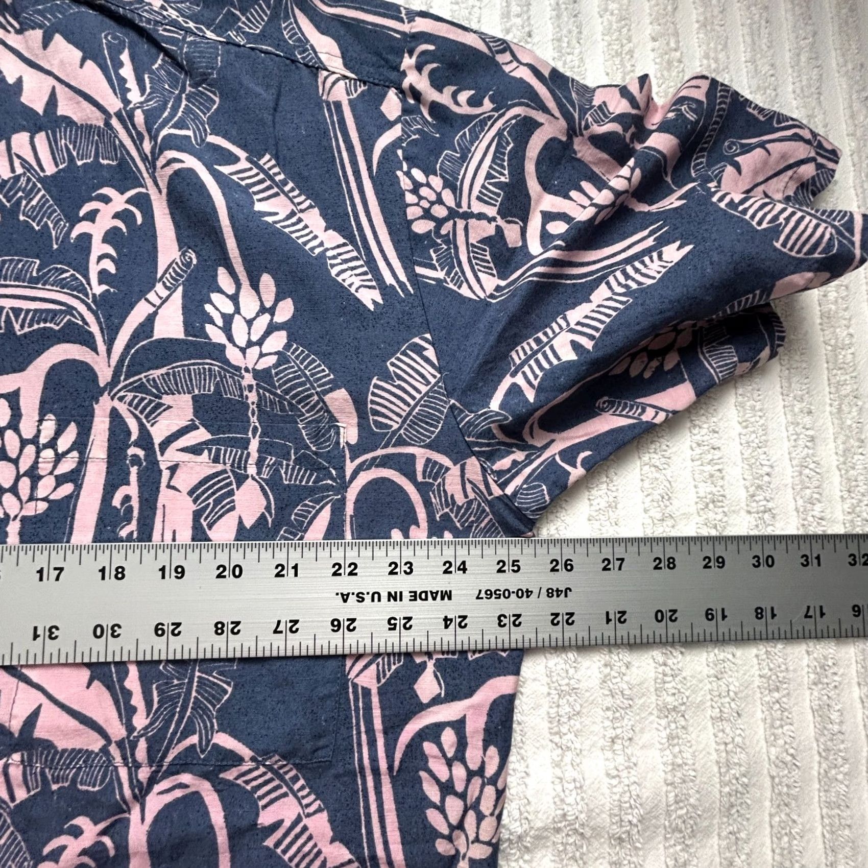 Vintage AVI Kahala Hawaiian Islands Shirt Large Cotton Linen Navy Printed Size US L / EU 52-54 / 3 - 5 Thumbnail