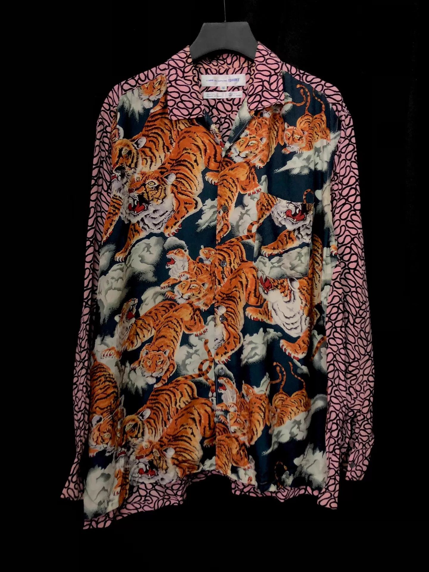 Comme des Garcons Comme des Garçons 99AW Tiger Silk Shirt Size US M / EU 48-50 / 2 - 1 Thumbnail