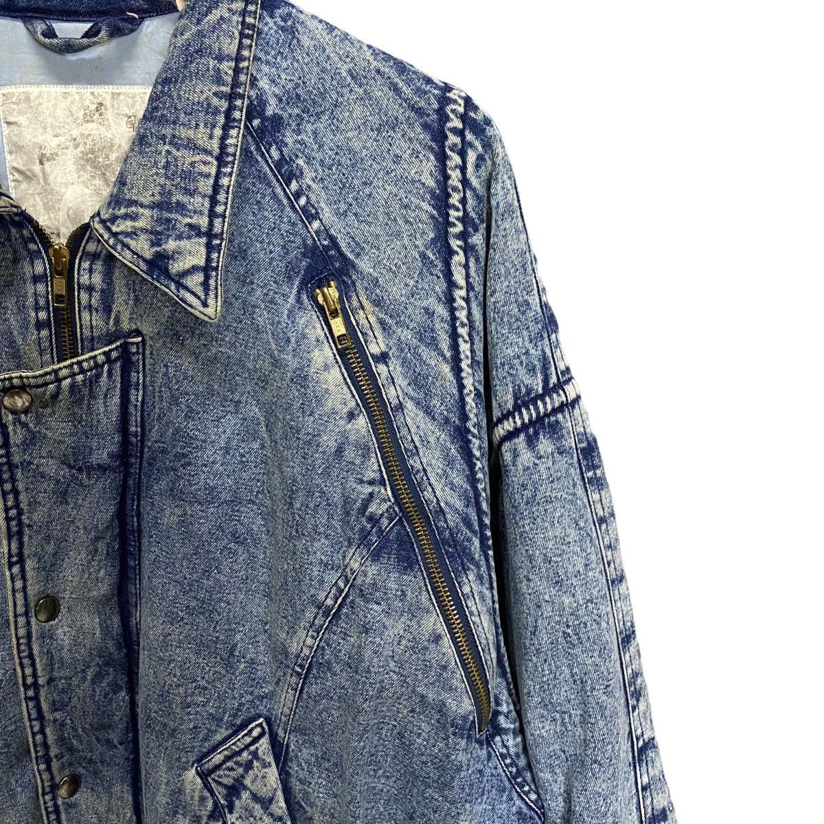 Japanese Brand × Vintage Vintage 80s Gleeman denim bomber jacket Size US L / EU 52-54 / 3 - 9 Thumbnail