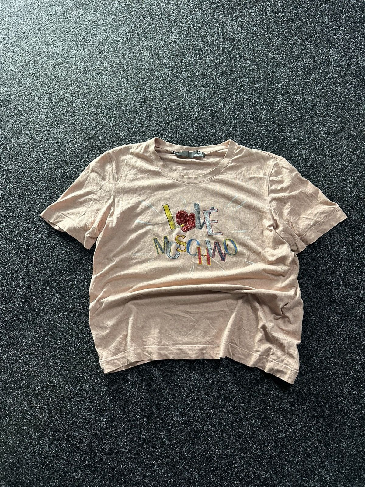 Love Moschino × Vintage 🚨VINTAGE LOVE MOSCHINO Y2K TEE SHIRT avant garde big logo Size L / US 10 / IT 46 - 1 Thumbnail