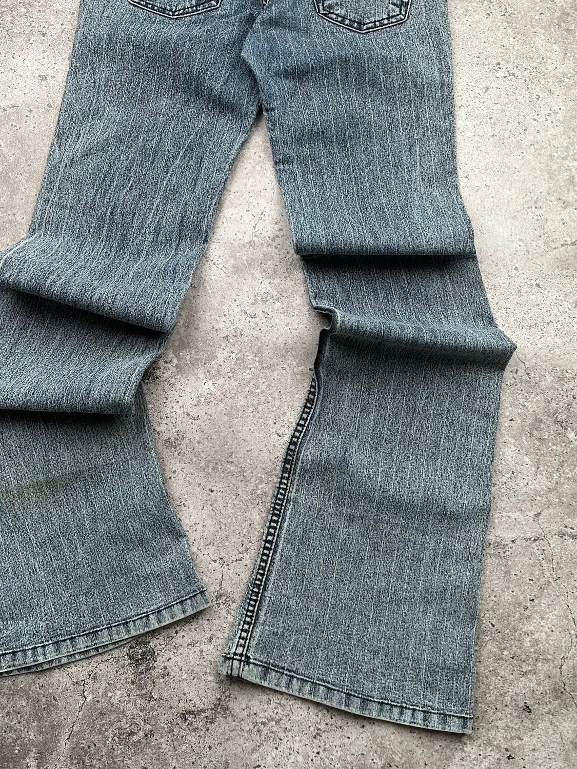 Japanese Brand Vintage Striped Flare Jeans C192(V258) Size 25" / US 0 / IT 36 - 8 Thumbnail