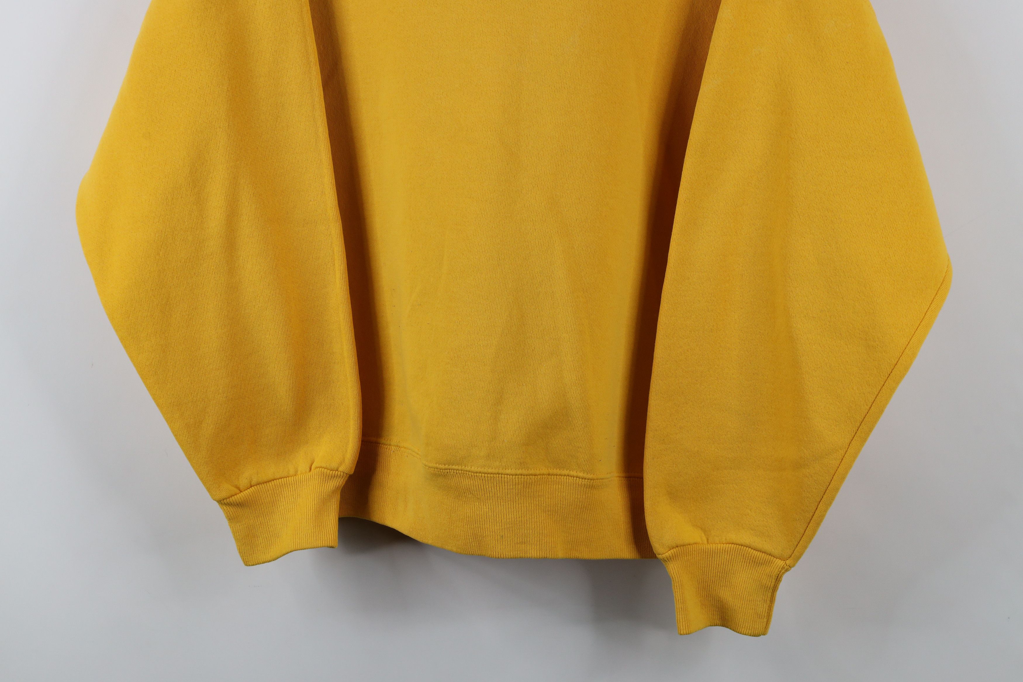 Vintage Vintage 90s Streetwear Blank Crewneck Sweatshirt Yellow USA Size XL / US 12-14 / IT 48-50 - 3 Thumbnail