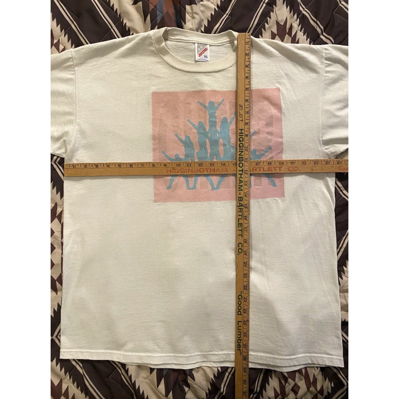 Jerzees VINTAGE Jerzees T-Shirt Cheerleading White XL Men 90s USA Crew Neck Short Sleeve 50/50 Single Stitch Graphic Print Size US XL / EU 56 / 4 - 4 Thumbnail