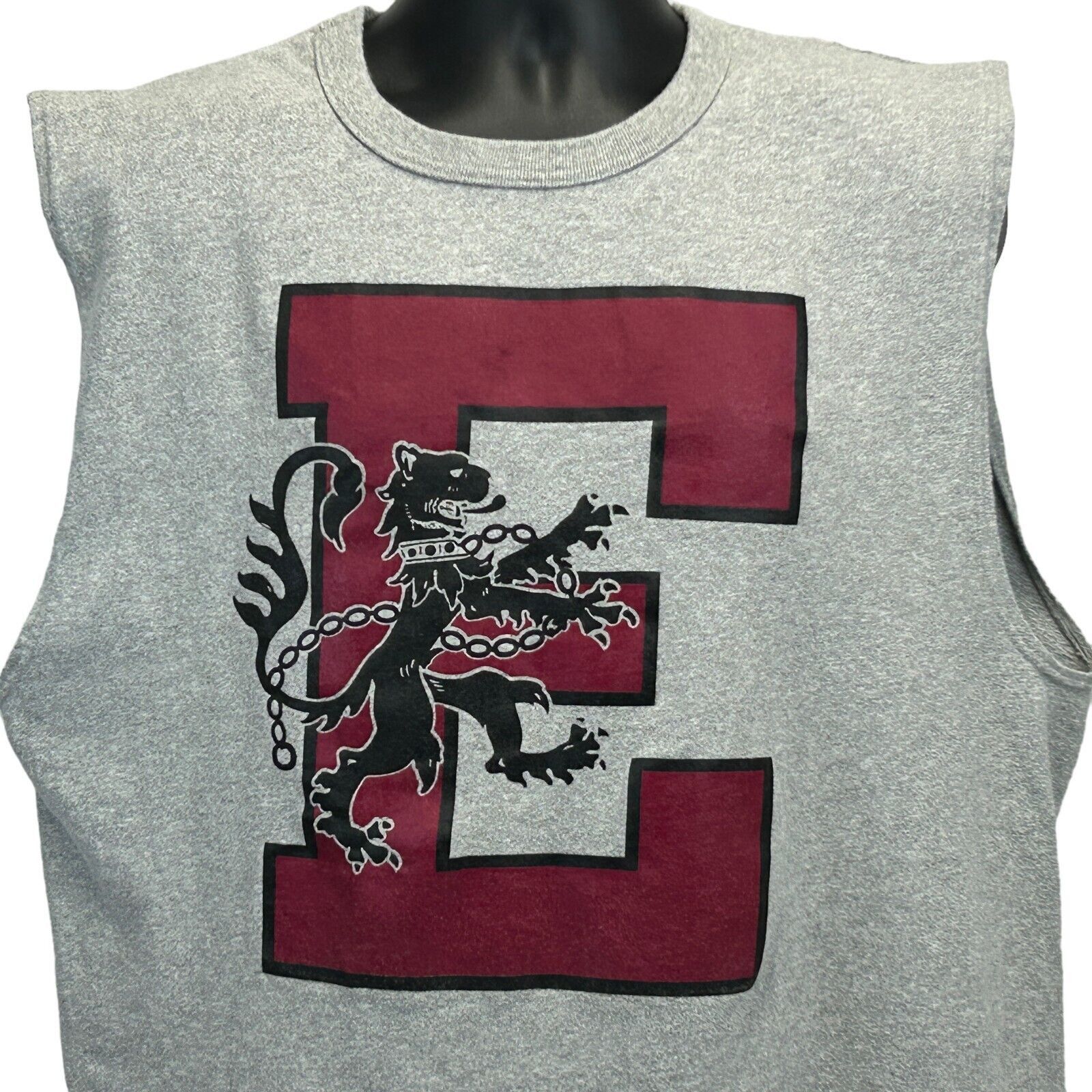 Champion Vintage 90s Letter E Heraldic Tiger T Shirt Tygre XL X-Large Size US XL / EU 56 / 4 - 1 Thumbnail