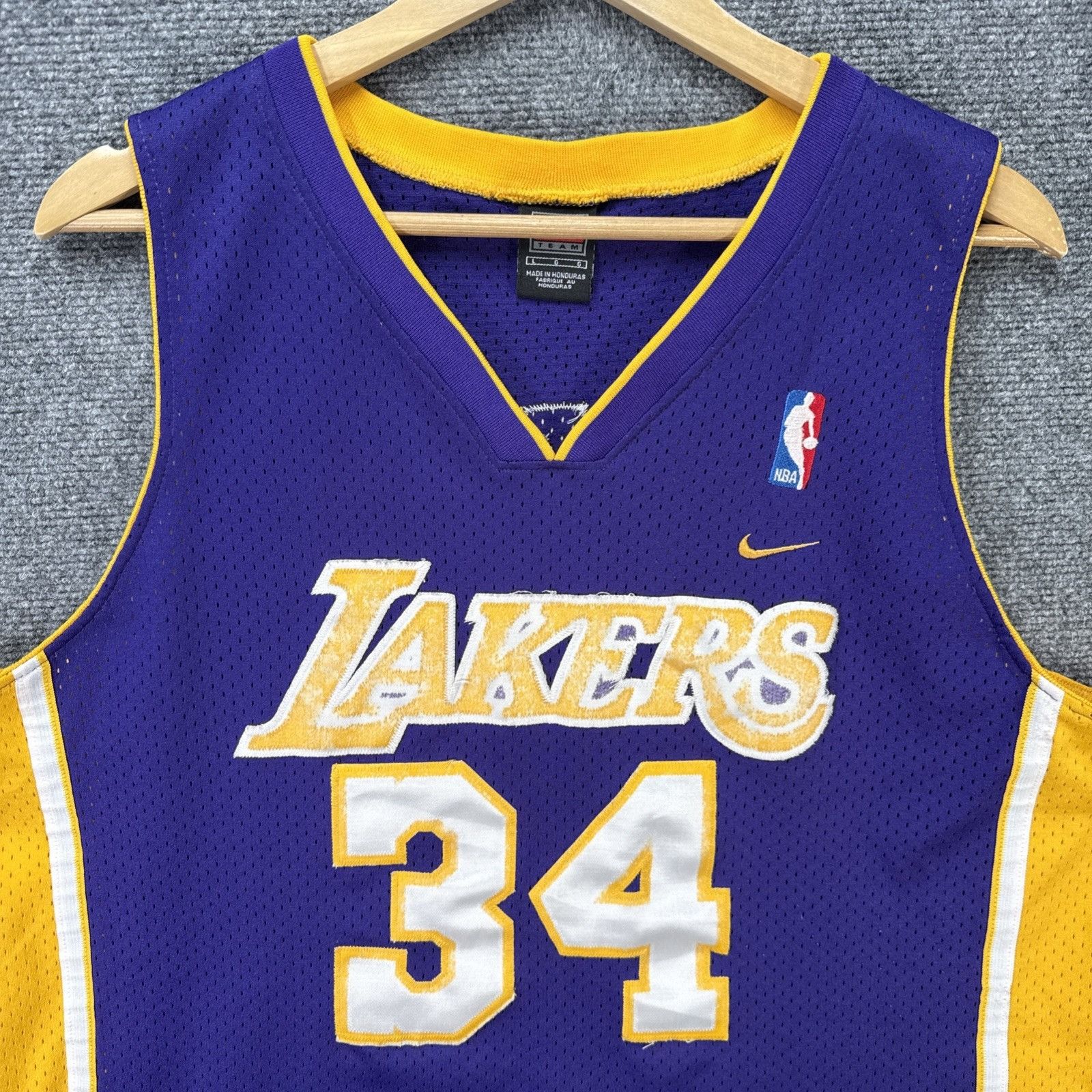 NBA × Nike × Vintage Vintage Los Angeles Jersey Mens Large Purple Nike Shaquille Size US XL / EU 56 / 4 - 2 Thumbnail