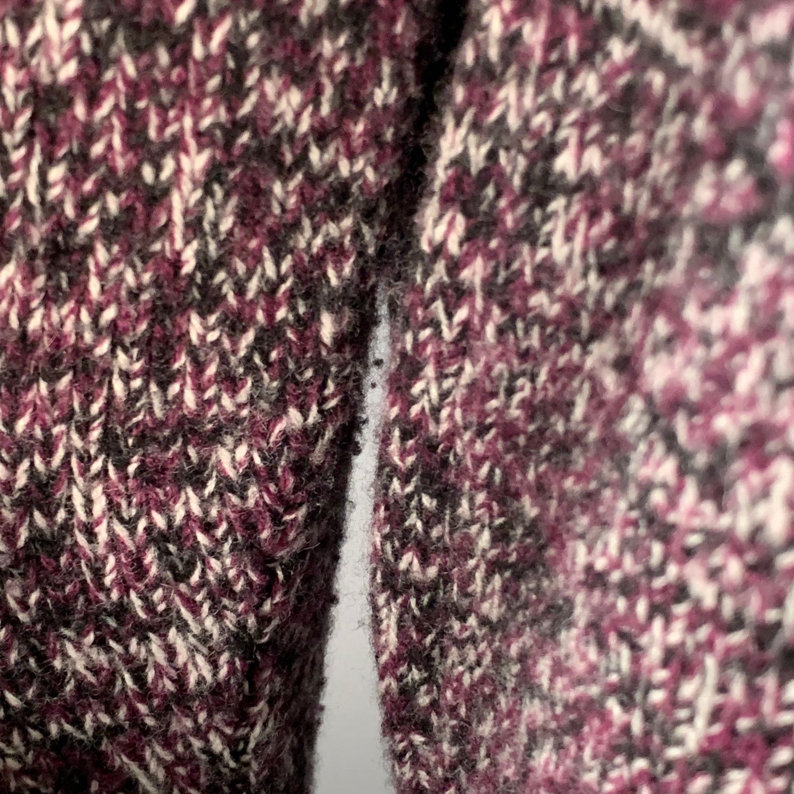 Jil Sander JIL SANDER Purple Black White Wool Melange Boxy Sweater Size XL / US 12-14 / IT 48-50 - 7 Thumbnail