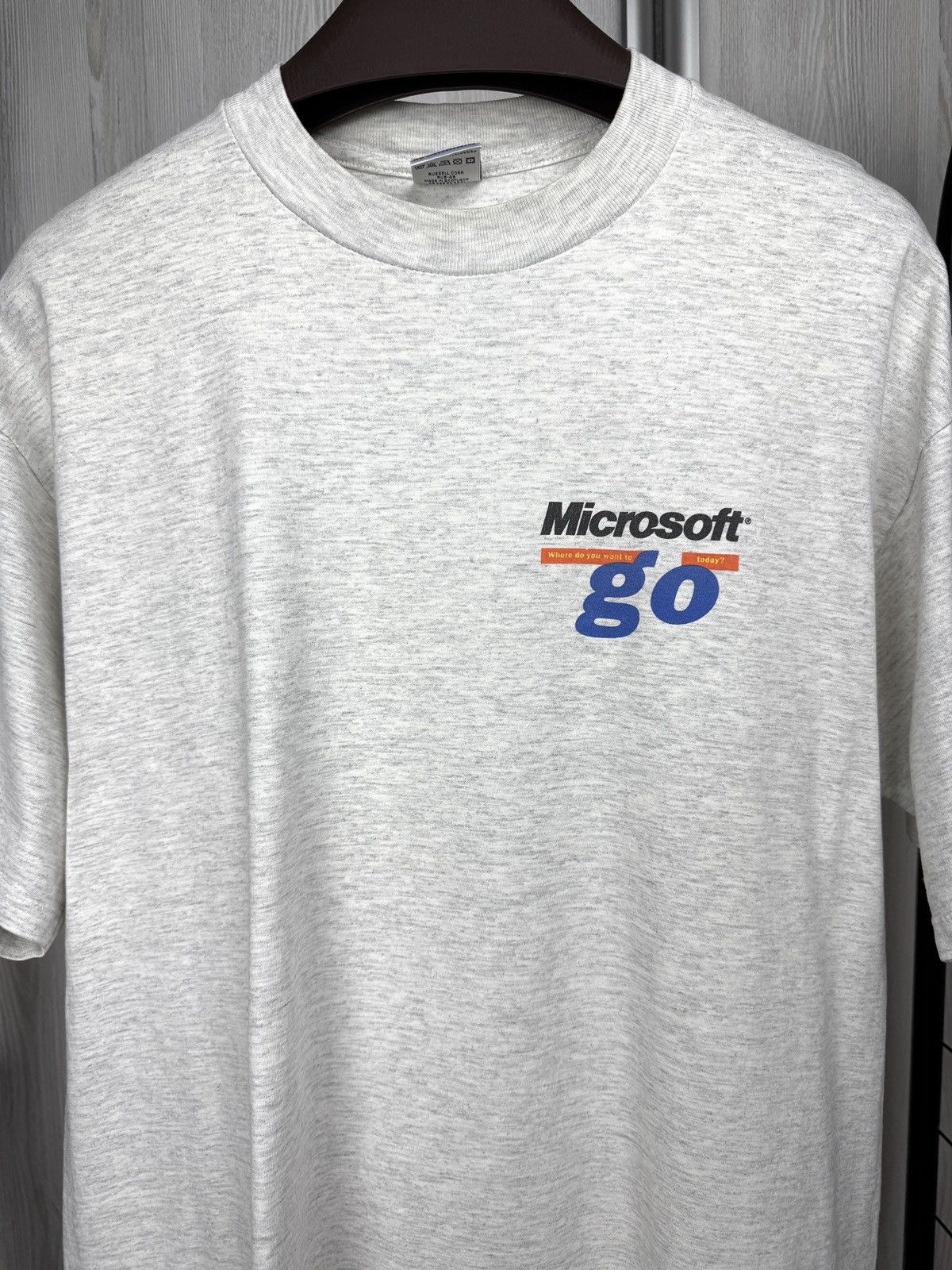 Jerzees Jerzees Vintage 90s Microsoft GO grey rare tee shirt Size US XL / EU 56 / 4 - 3 Thumbnail