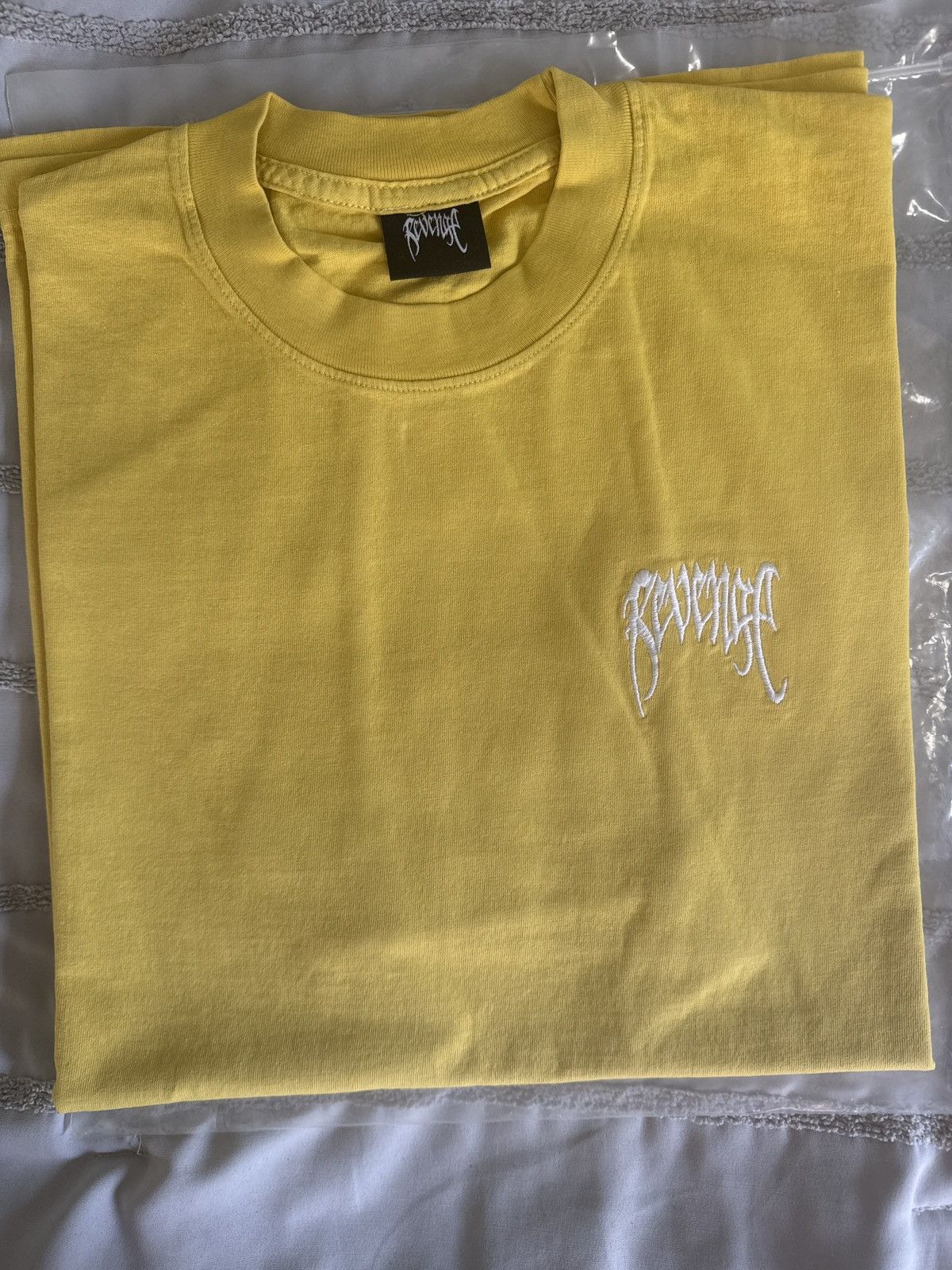 Revenge Revenge T-Shirt Yellow/White (Embroidered) (XLarge) Size US XL / EU 56 / 4 - 1 Thumbnail