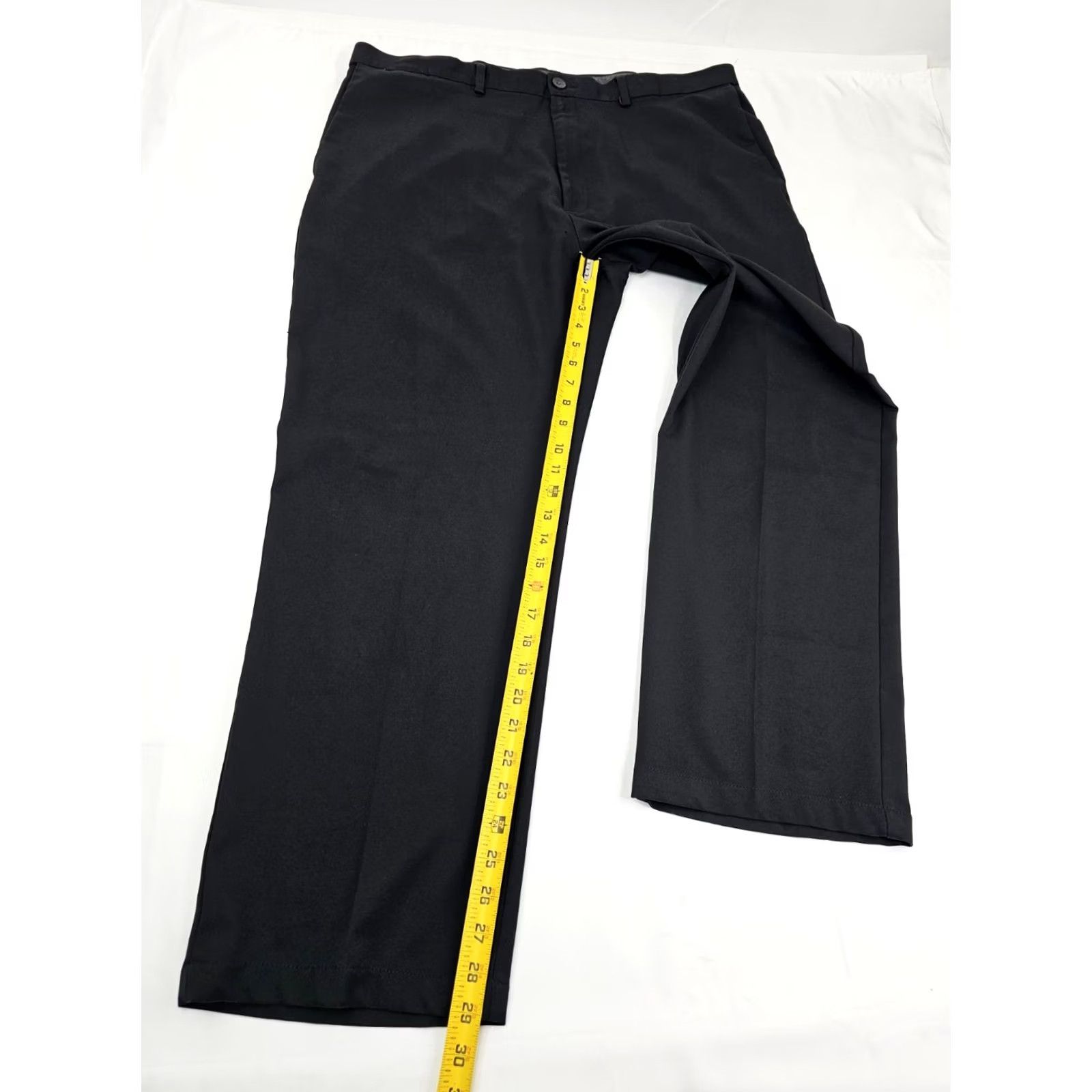 Haggar Haggar Black 40x30 Haggar Cool 18 Pro Classic Pants Men’s 40x30 Black Performance Golf Dress Slacks Stretch Comfort Fit Size US 40 / EU 56 - 4 Thumbnail