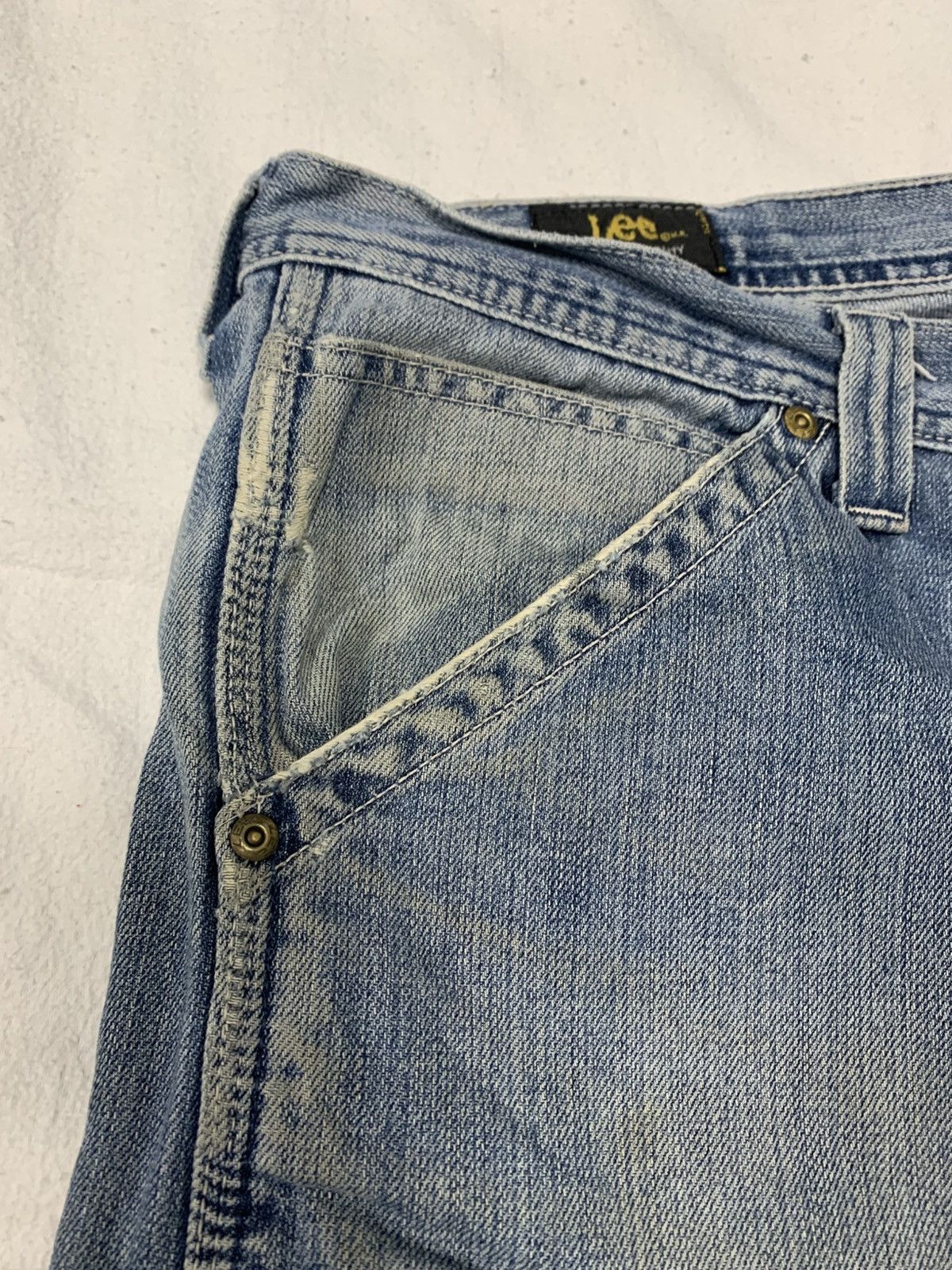 Japanese Brand × Lee BAGGY 90S DISTRESSED LEE DENIM PANTS JAPANESE CARHARTT STYLE Size US 36 / EU 52 - 10 Thumbnail