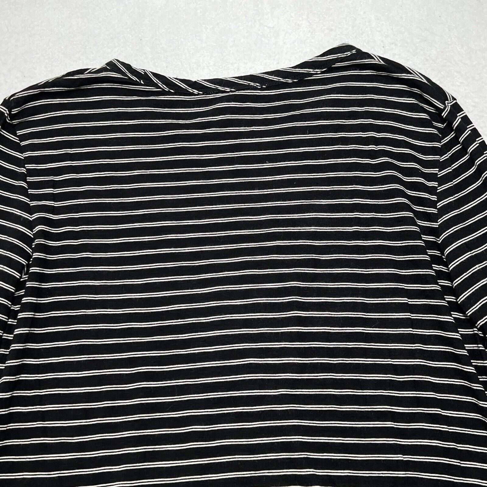 Nordstrom Caslon Women's Medium Babydoll Long Sleeve Black + White Top Size M / US 6-8 / IT 42-44 - 10 Thumbnail